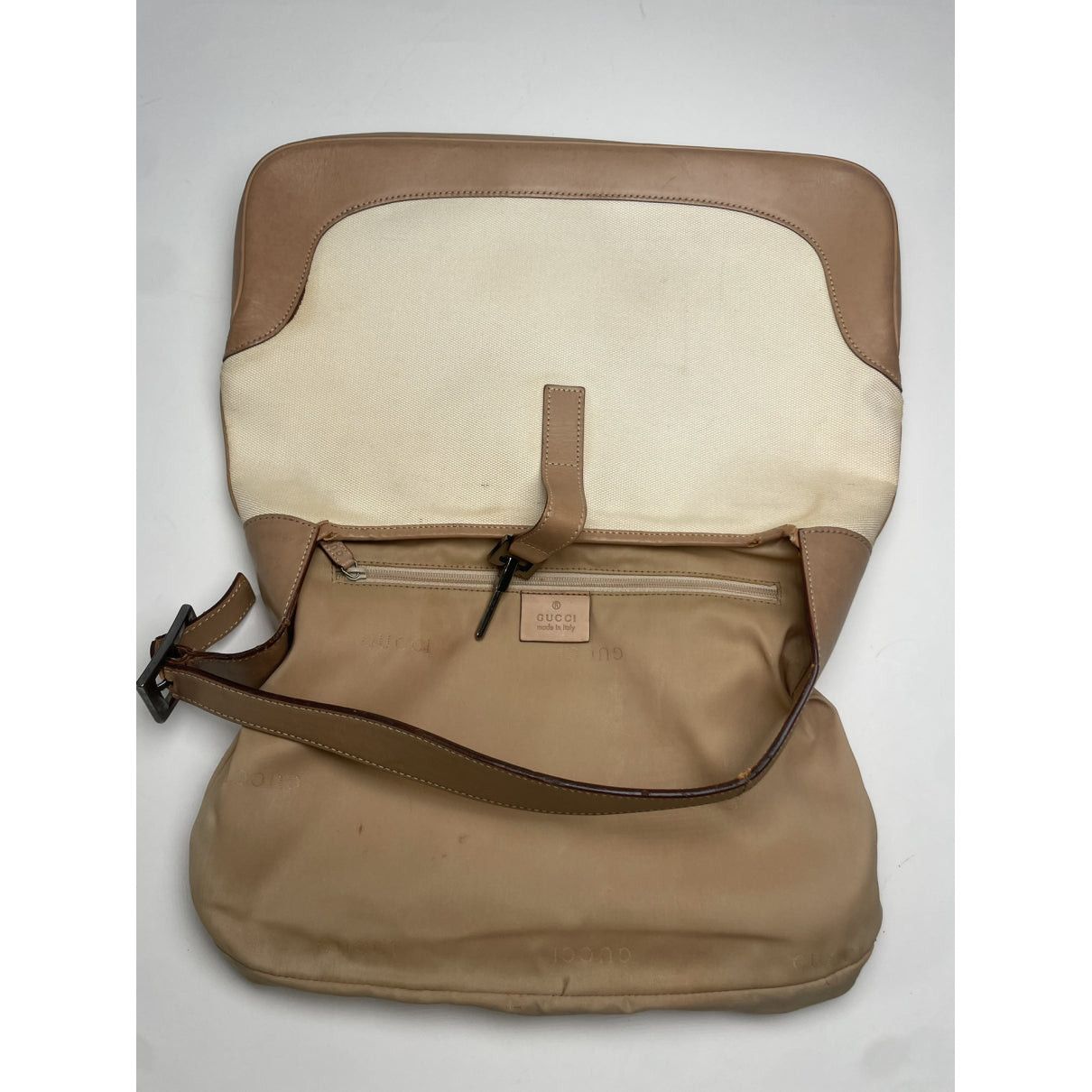 Gucci Jackie Vintage Beige Leather Handbag Size ONE SIZE - 2 Thumbnail