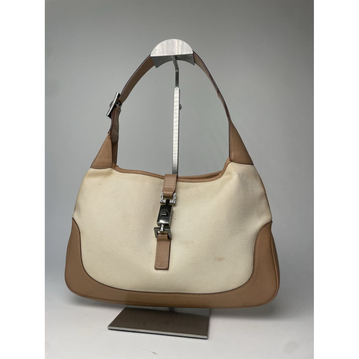 Gucci Jackie Vintage Beige Leather Handbag Size ONE SIZE - 5 Thumbnail