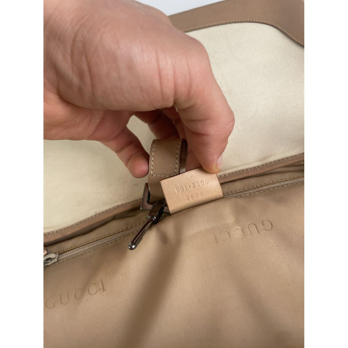 Gucci Jackie Vintage Beige Leather Handbag Size ONE SIZE - 3 Thumbnail