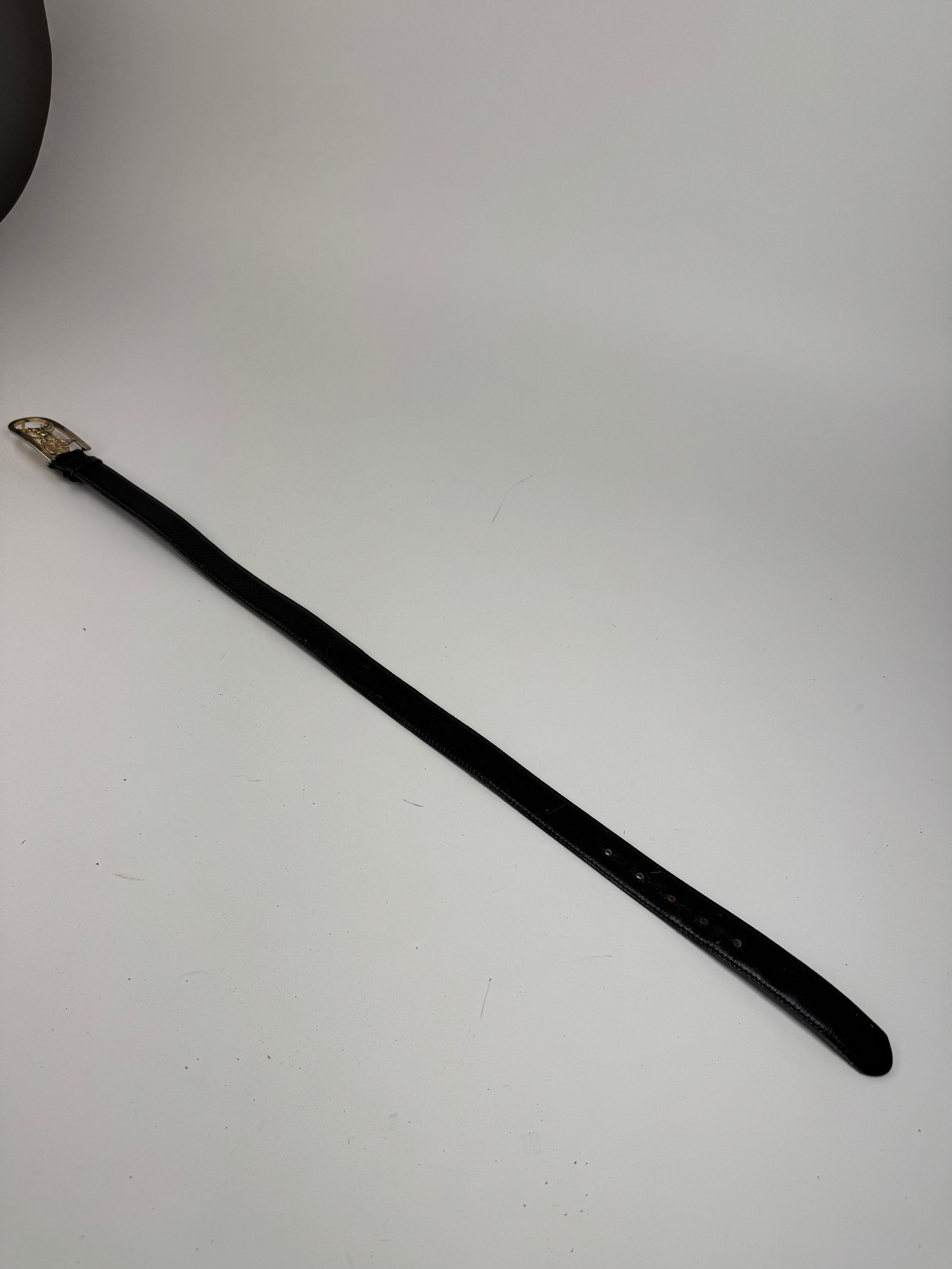 Celine Vintage Leather belt Black Size ONE SIZE - 11 Thumbnail