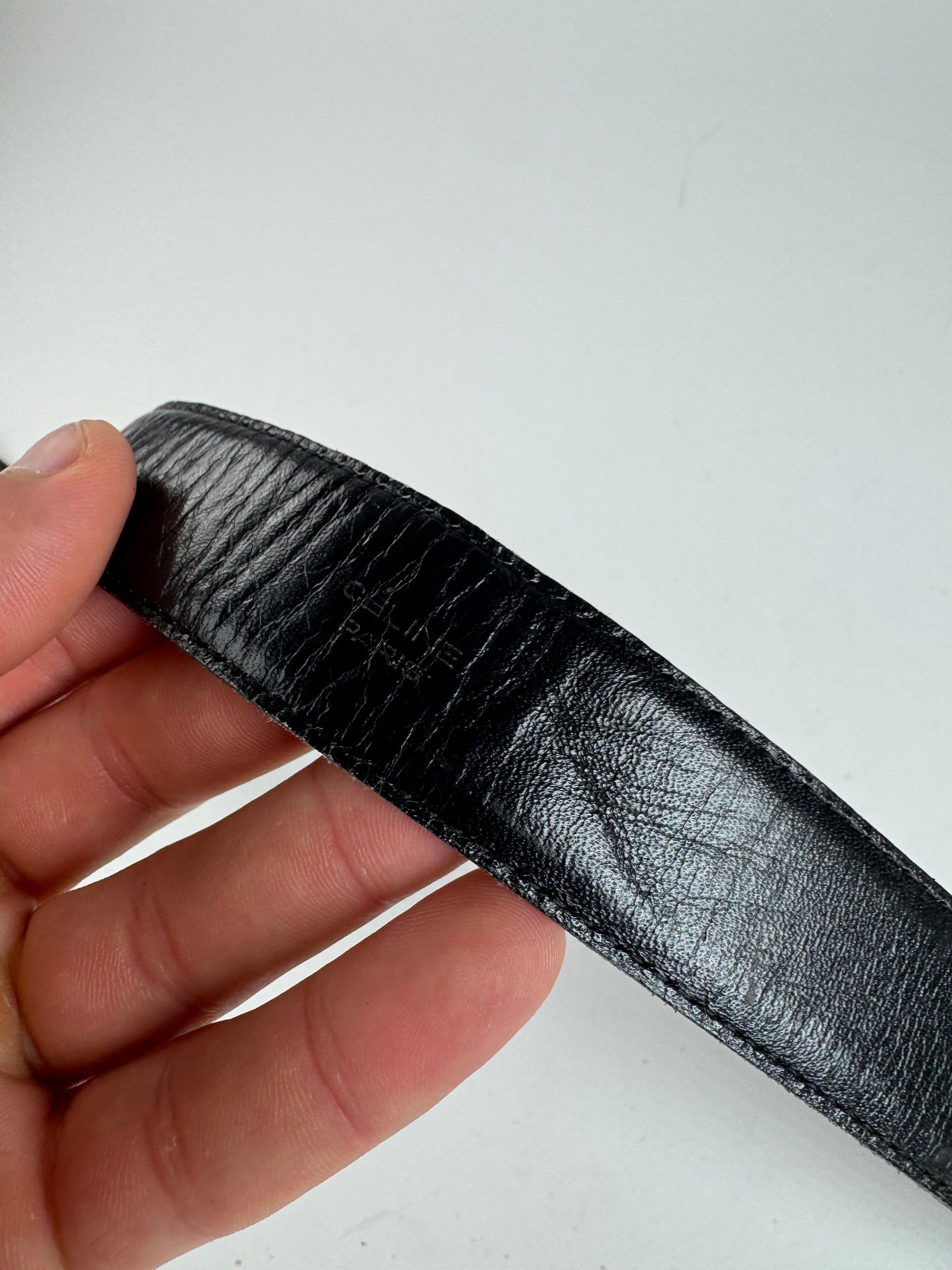 Celine Vintage Leather belt Black Size ONE SIZE - 4 Thumbnail