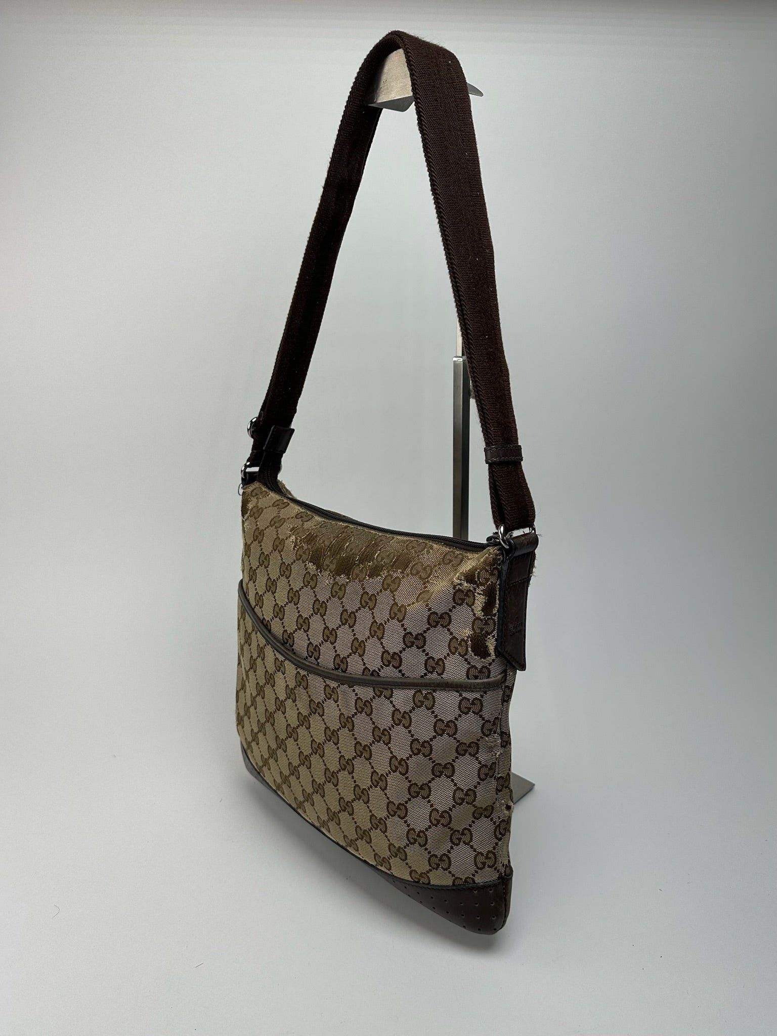 Gucci Vintage Monogram Bag Beige Brown Size ONE SIZE - 3 Thumbnail