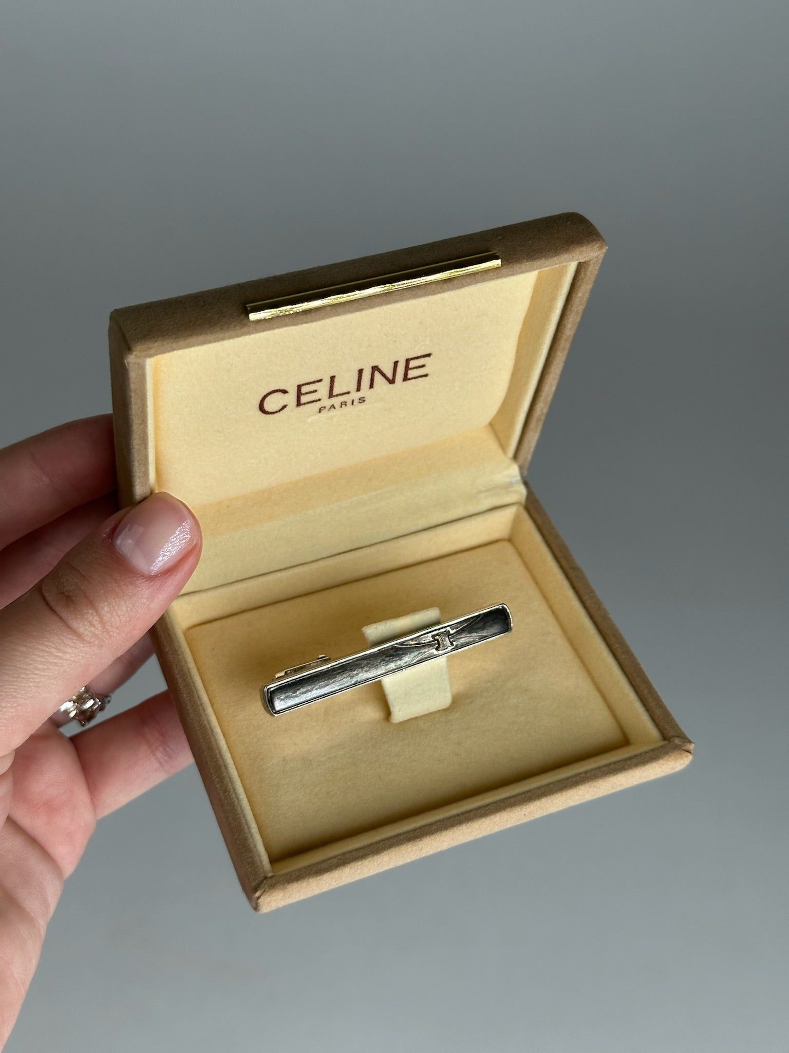 Celine Vintage Paris Tie/money Clamp Silver Size ONE SIZE - 2 Thumbnail