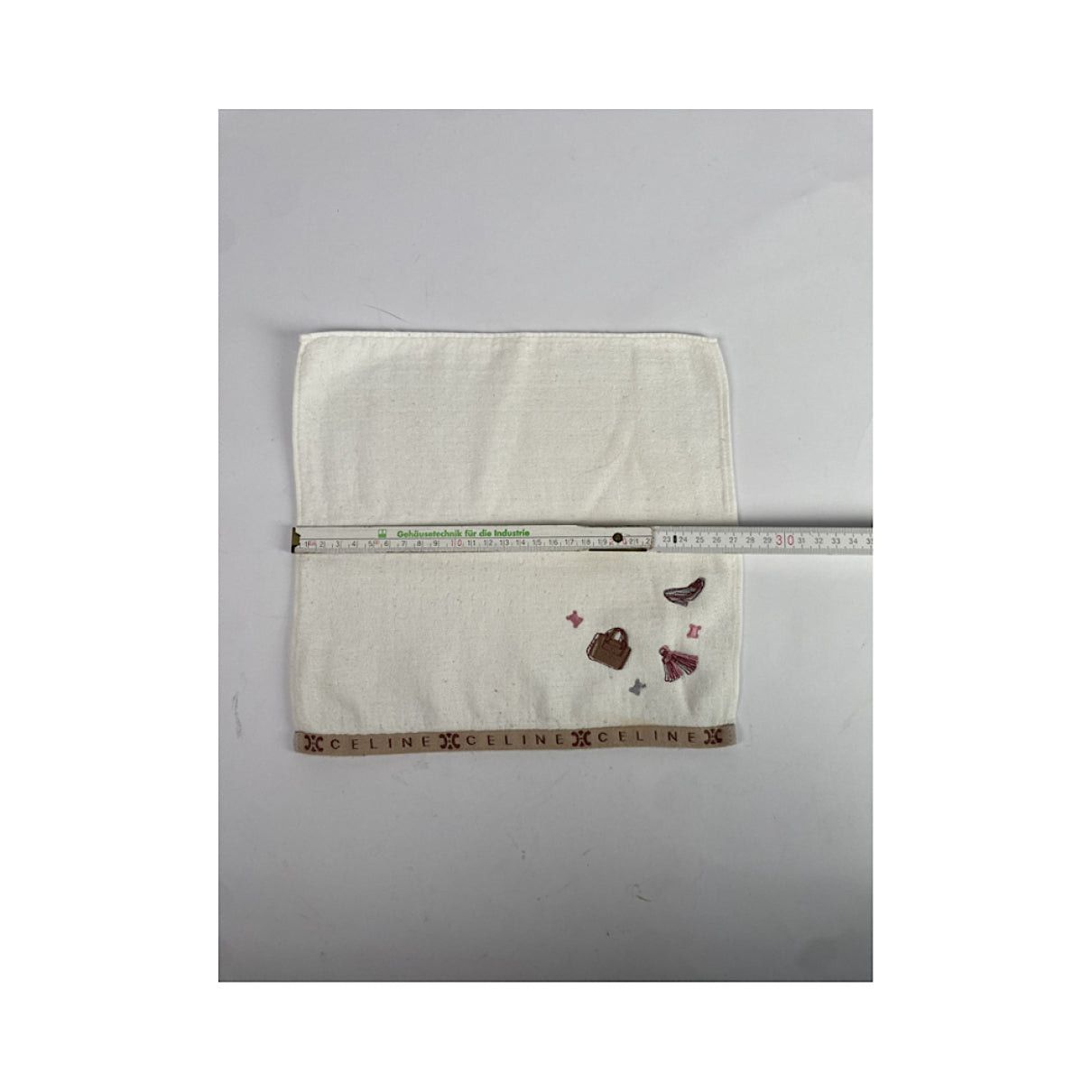 Celine White Cotton Silk Handkerchief Size ONE SIZE - 4 Thumbnail