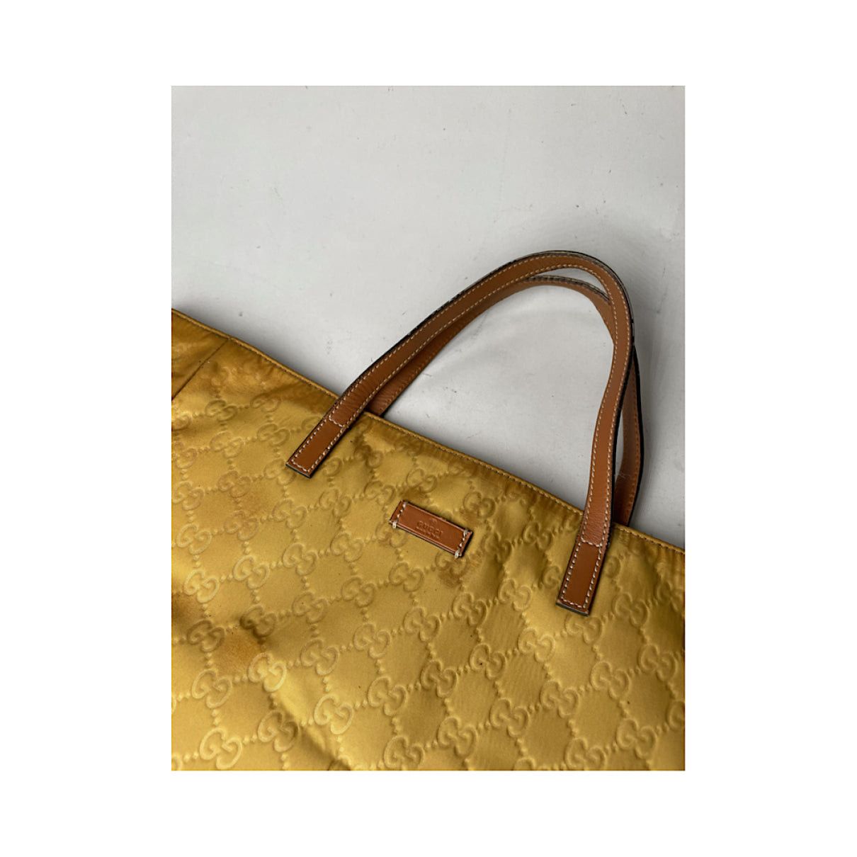 Gucci Jackie Vintage Yellow Polyester Handbag Size ONE SIZE - 3 Thumbnail