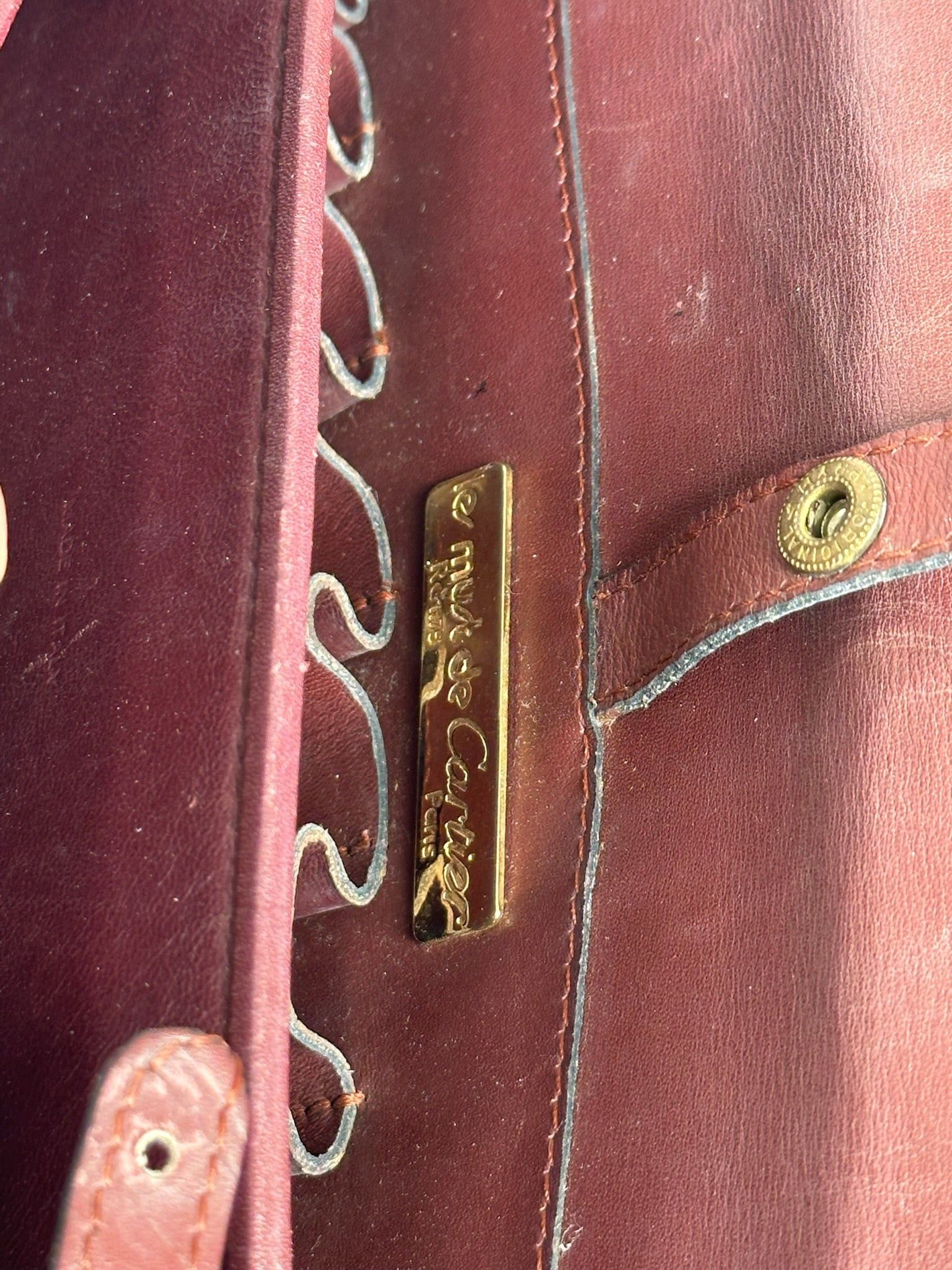 Cartier Vintage leather Shoulder bag burgundy Size ONE SIZE - 6 Thumbnail