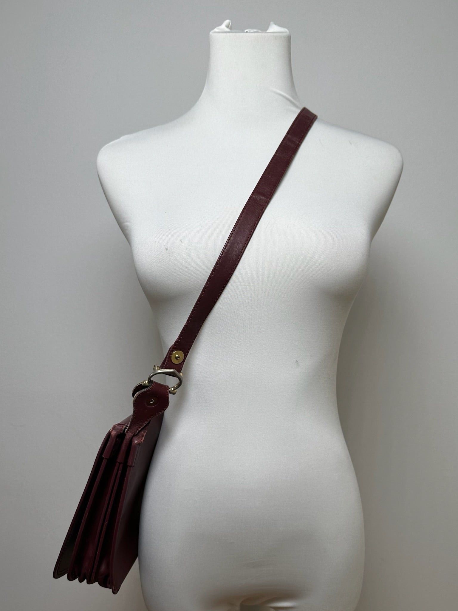 Cartier Vintage leather Shoulder bag burgundy Size ONE SIZE - 2 Thumbnail