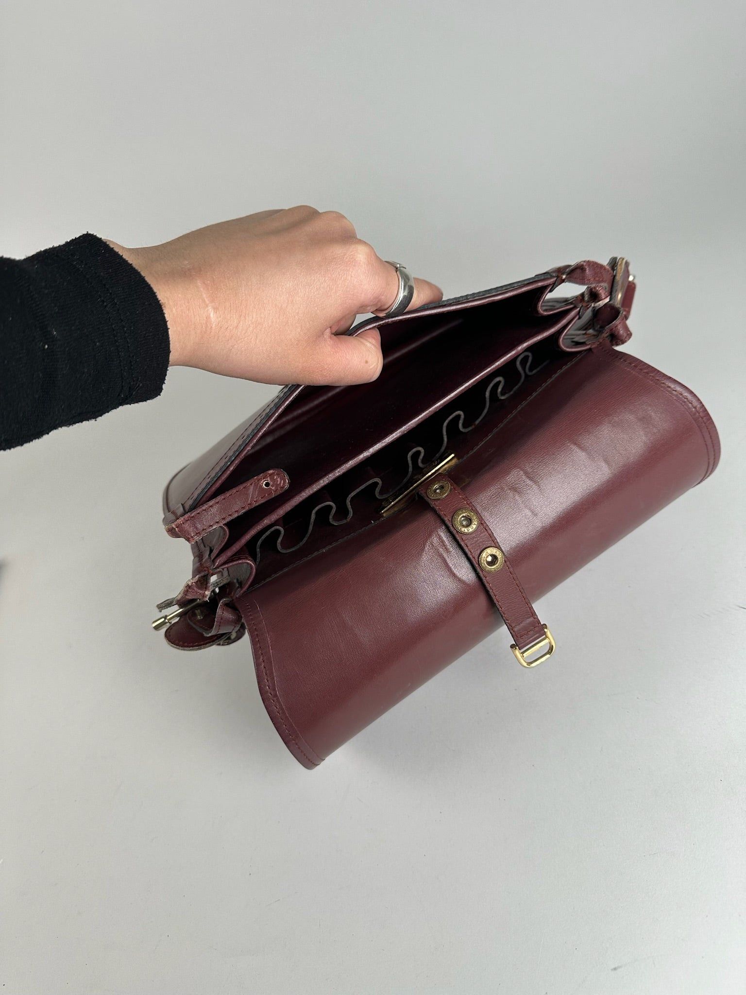Cartier Vintage leather Shoulder bag burgundy Size ONE SIZE - 7 Thumbnail