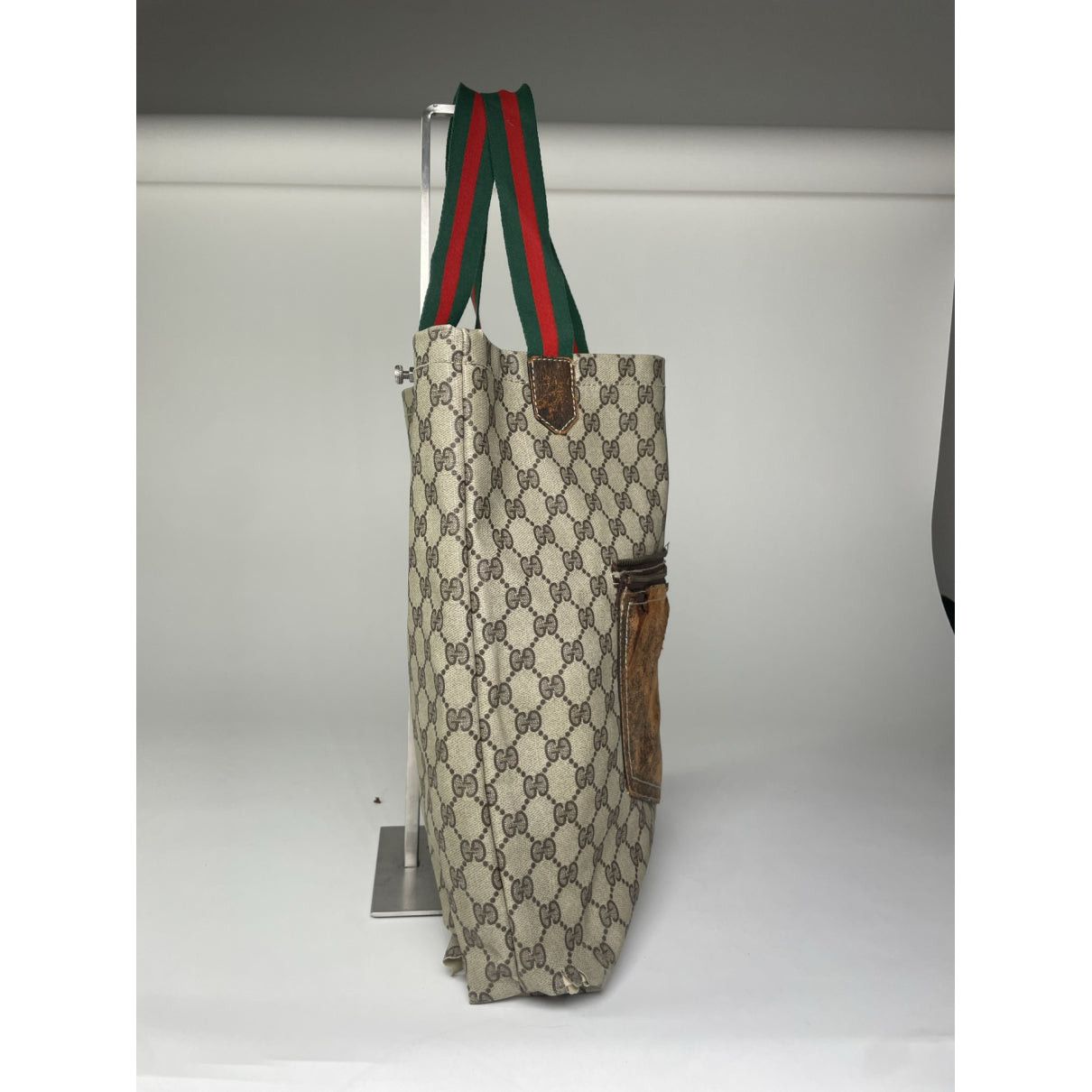 Gucci Ophidia Grey Leather Handbag Size ONE SIZE - 4 Thumbnail