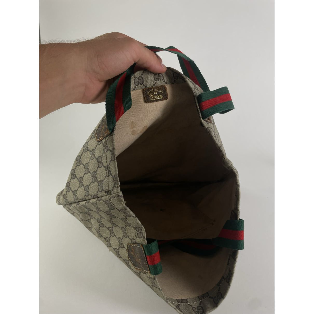 Gucci Ophidia Grey Leather Handbag Size ONE SIZE - 2 Thumbnail