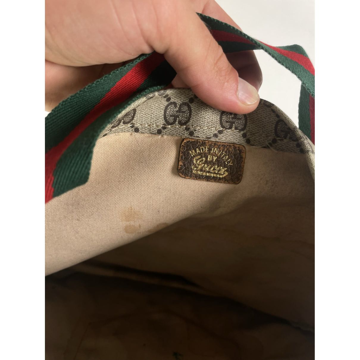 Gucci Ophidia Grey Leather Handbag Size ONE SIZE - 3 Thumbnail