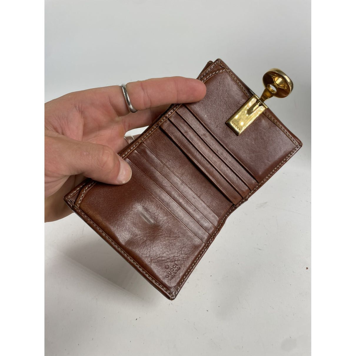 Gucci GG Blooms Beige Leather Wallet Size ONE SIZE - 3 Thumbnail