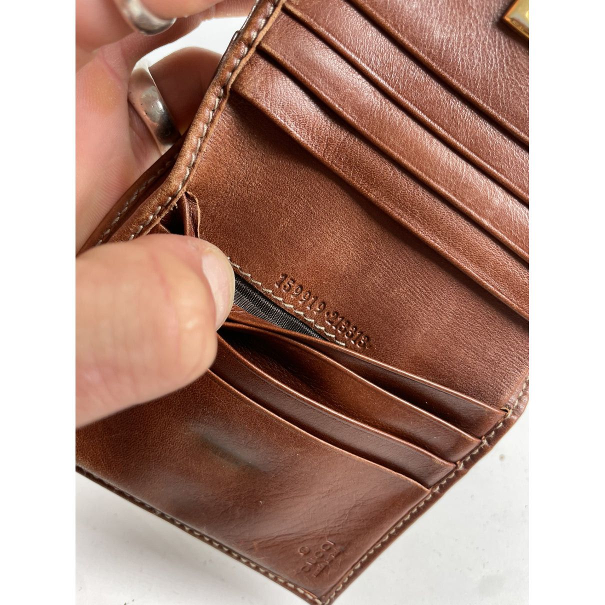 Gucci GG Blooms Beige Leather Wallet Size ONE SIZE - 5 Thumbnail
