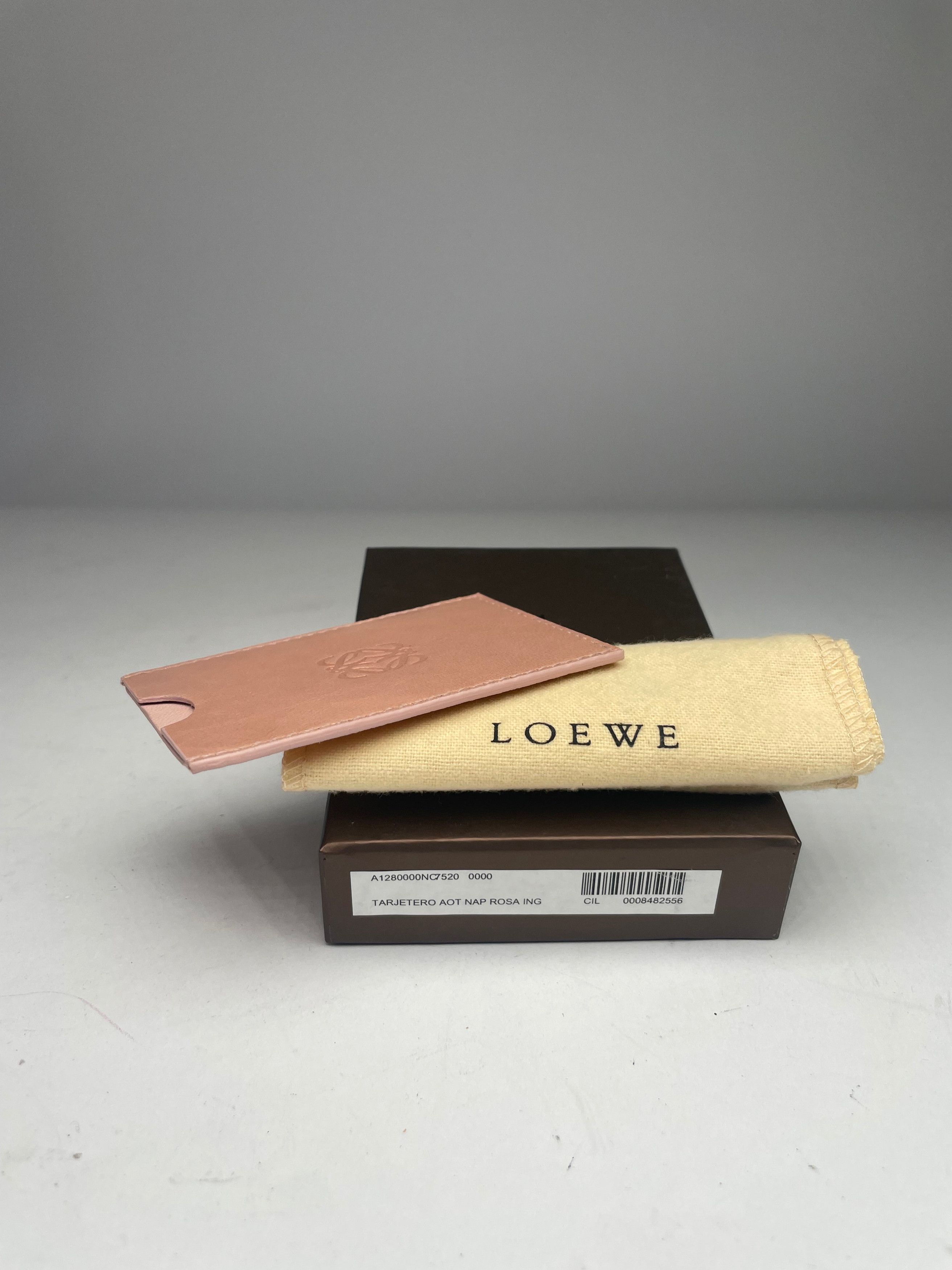 Loewe Vintage Madrid Leather Card Holder Pink Size ONE SIZE - 4 Thumbnail