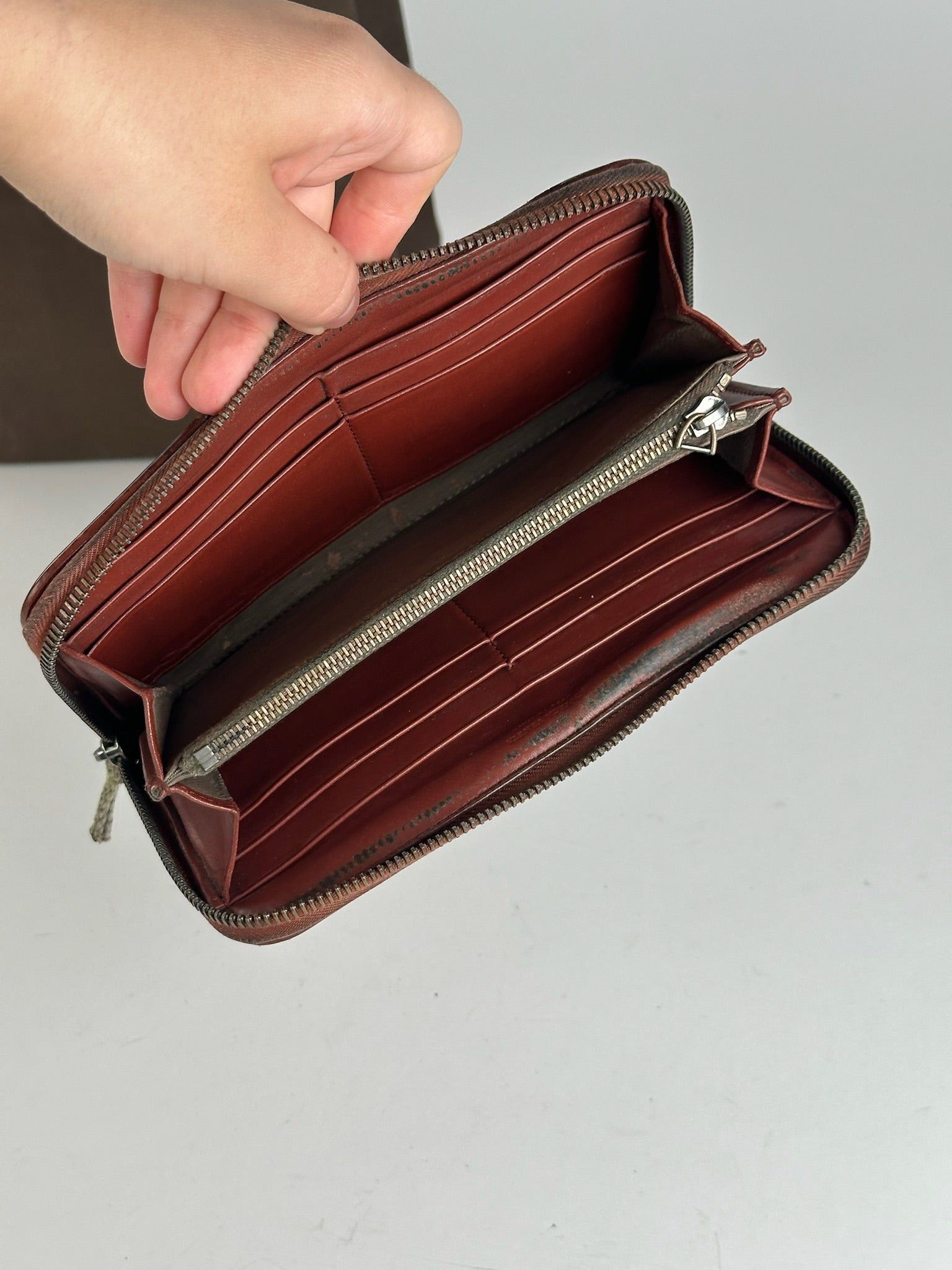 Bottega Veneta Vintage Intercciato Leather wallet red Brown Size ONE SIZE - 13 Thumbnail