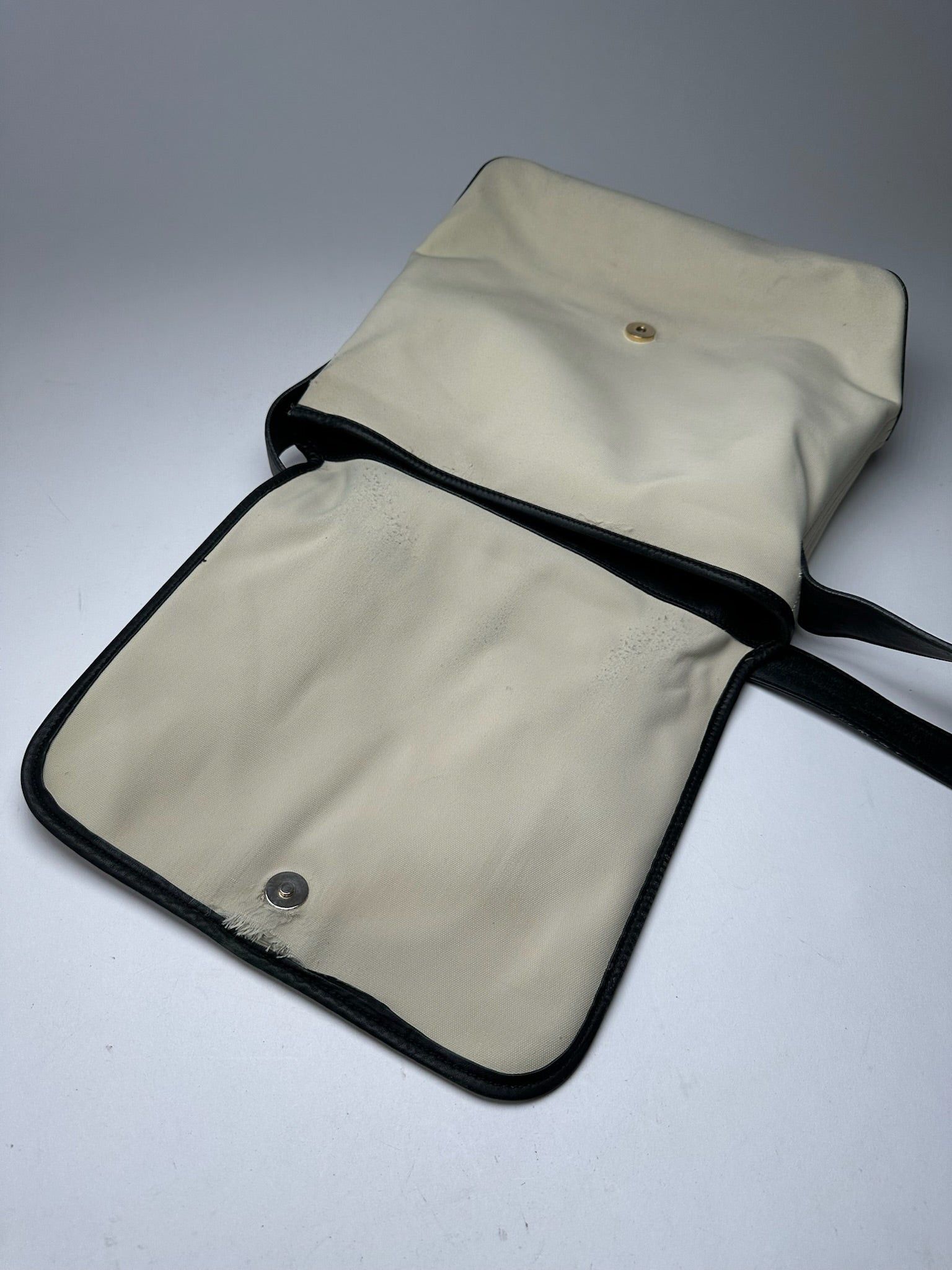 Loewe Vintage Canvas Leather Shoulder bag black white Size ONE SIZE - 10 Thumbnail