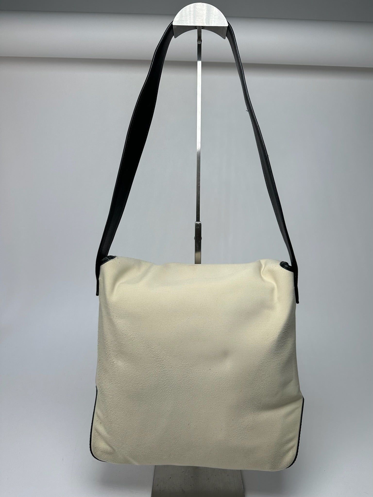 Loewe Vintage Canvas Leather Shoulder bag black white Size ONE SIZE - 3 Thumbnail