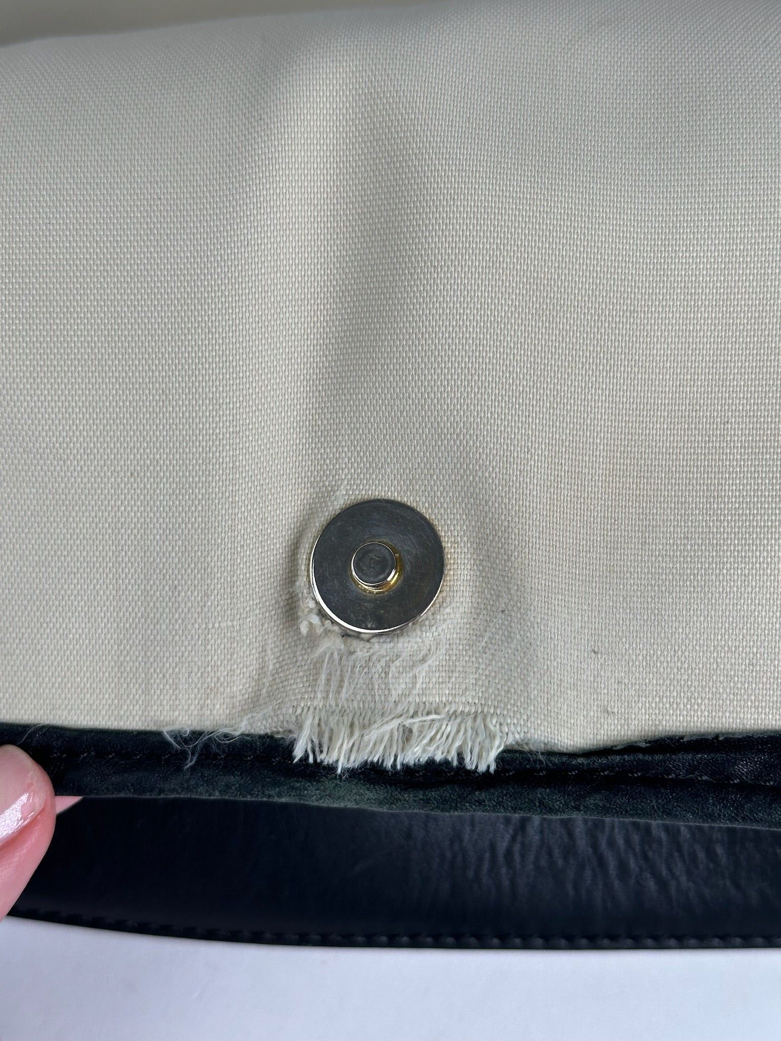 Loewe Vintage Canvas Leather Shoulder bag black white Size ONE SIZE - 7 Thumbnail