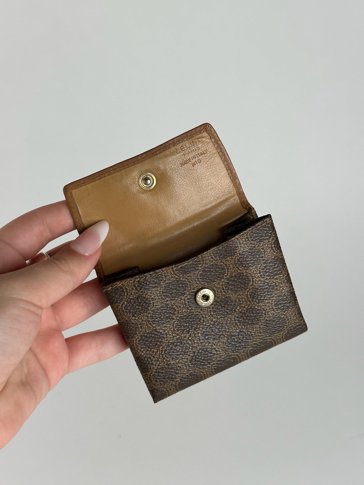 Celine Vintage Paris Leather Coin Case brown Size ONE SIZE - 6 Thumbnail