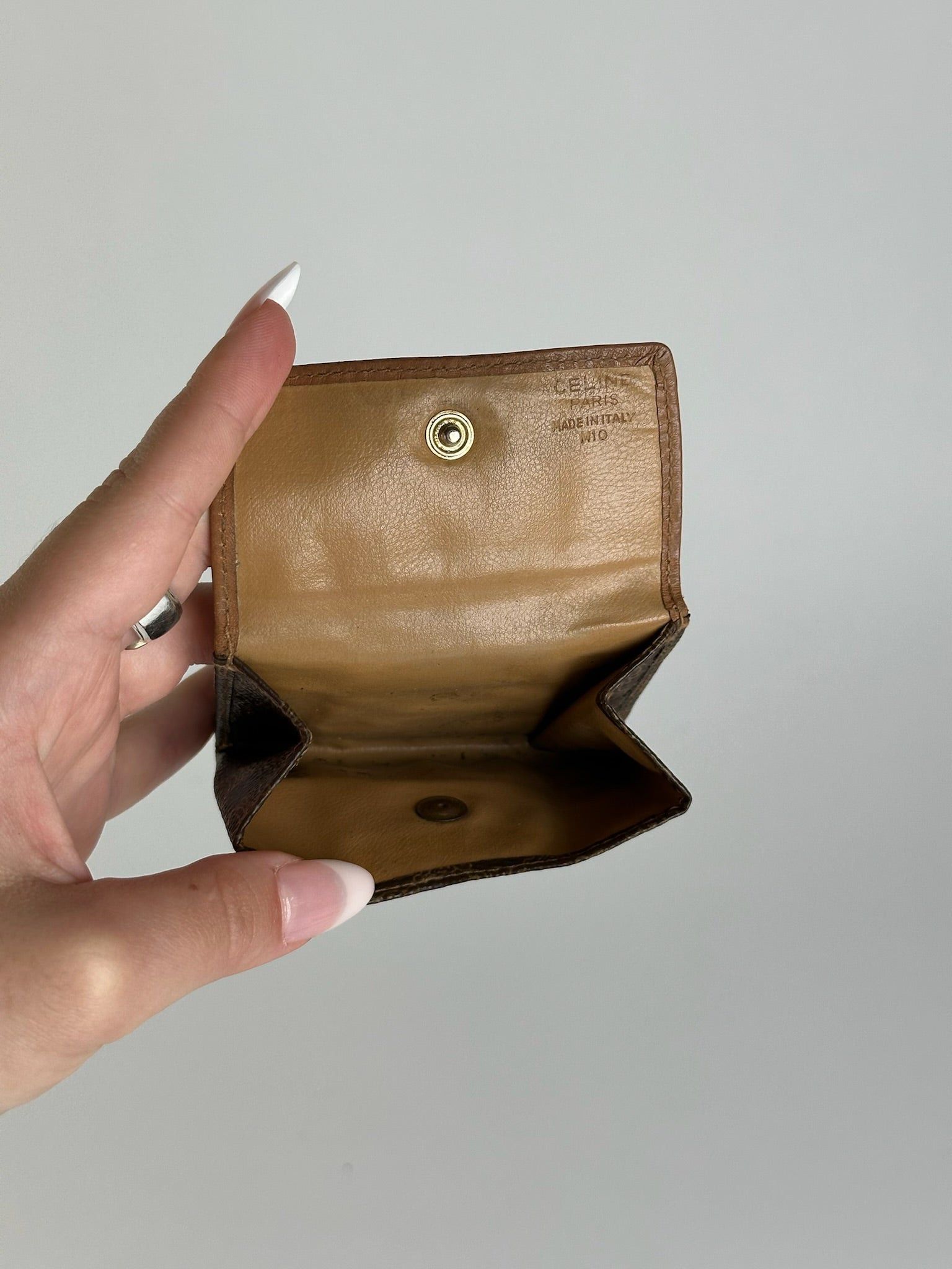 Celine Vintage Paris Leather Coin Case brown Size ONE SIZE - 9 Thumbnail