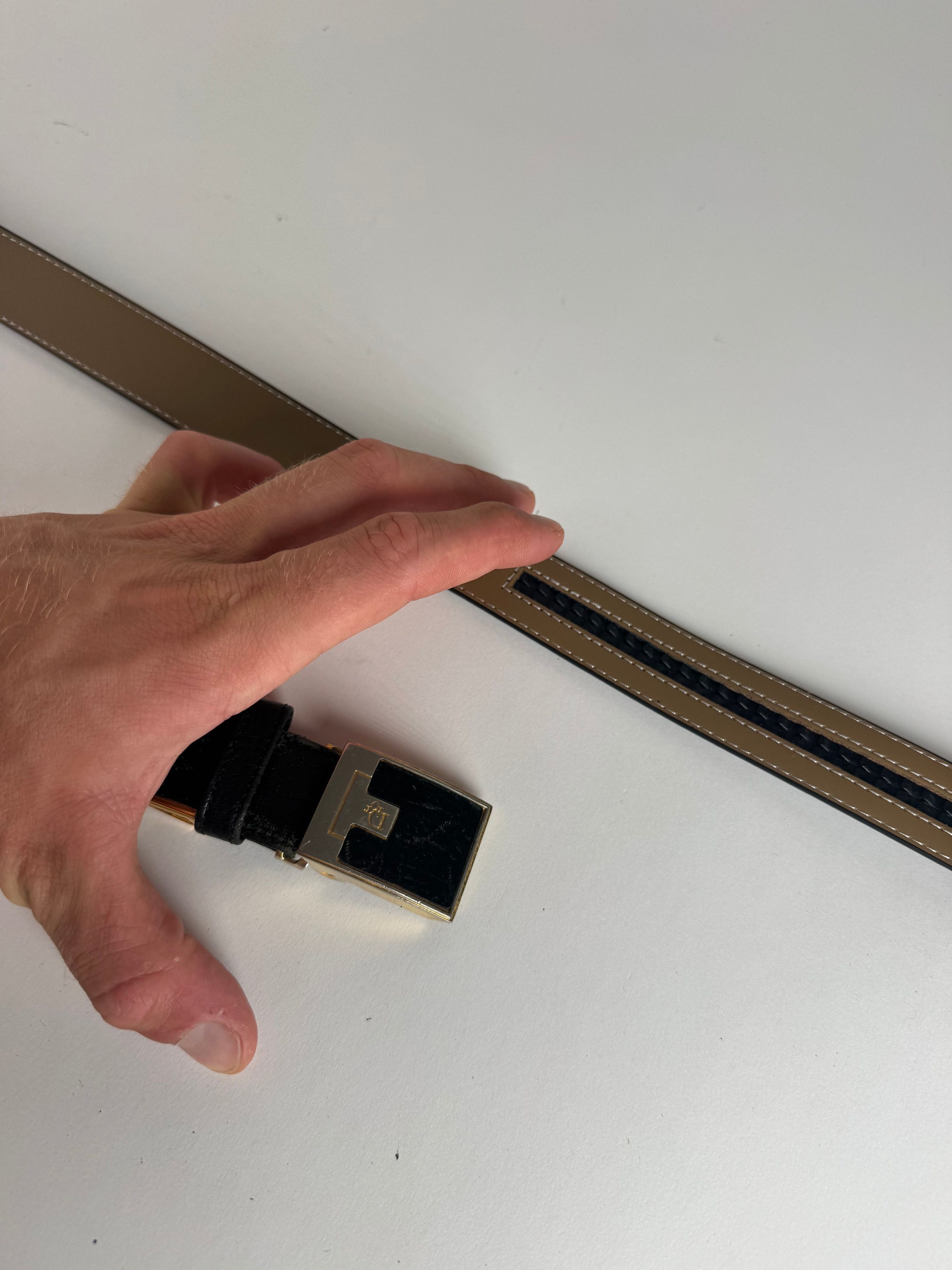 Dior Vintage Leather Belt black Size ONE SIZE - 5 Thumbnail