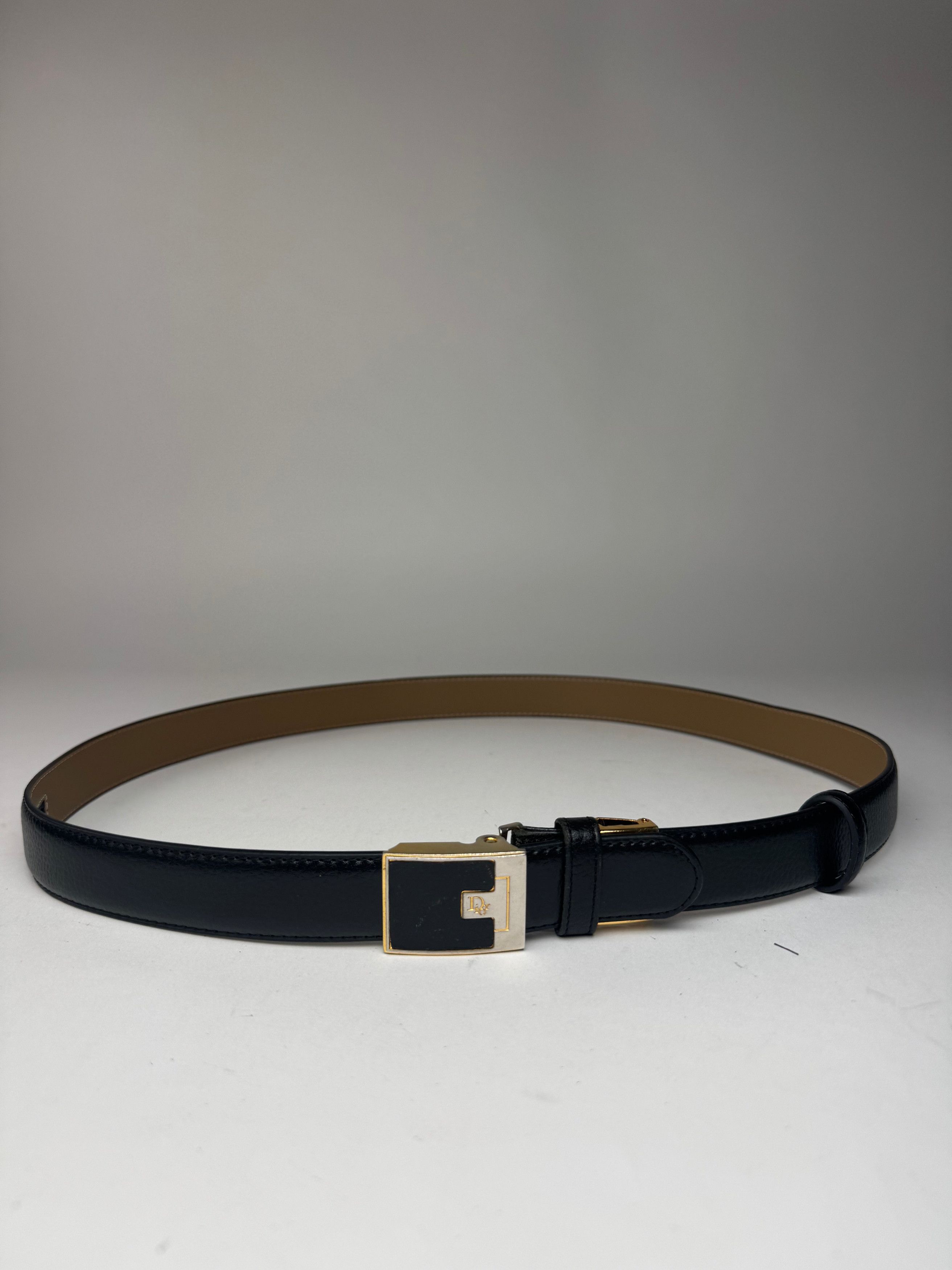 Dior Vintage Leather Belt black Size ONE SIZE - 11 Thumbnail