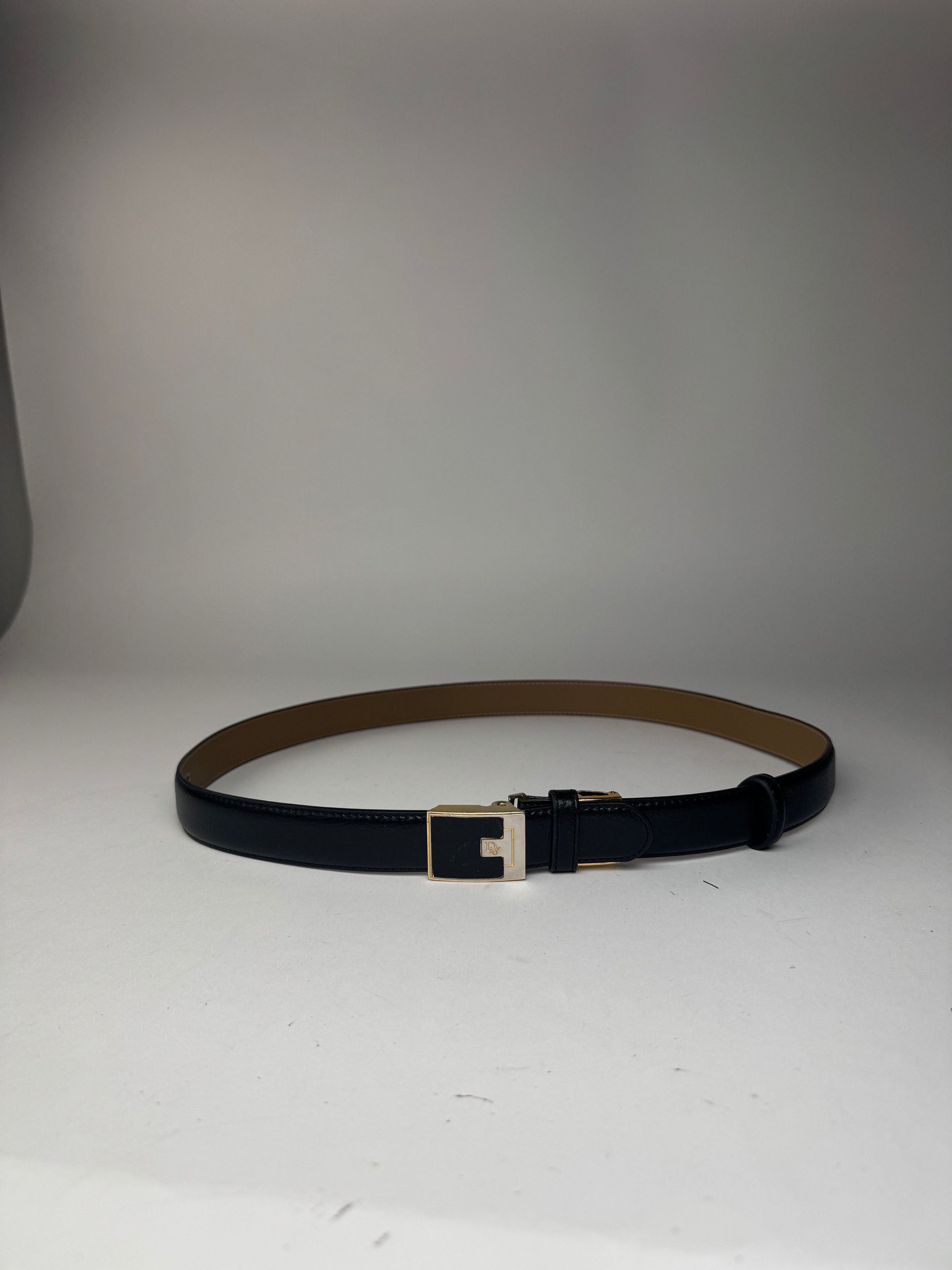 Dior Vintage Leather Belt black Size ONE SIZE - 7 Thumbnail