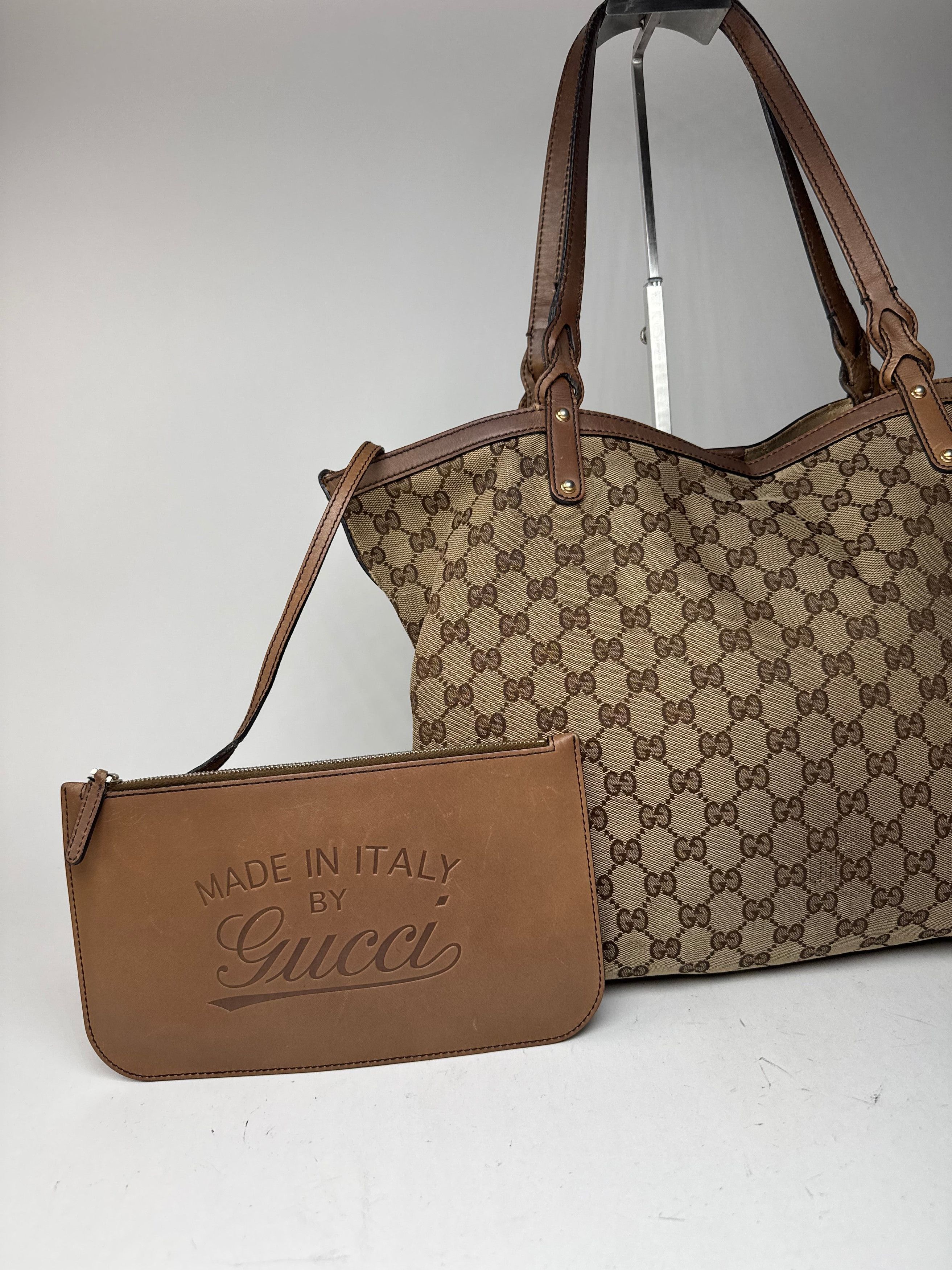 Gucci Vintage Monogramm Shopper Bag Brown beige Size ONE SIZE - 4 Thumbnail