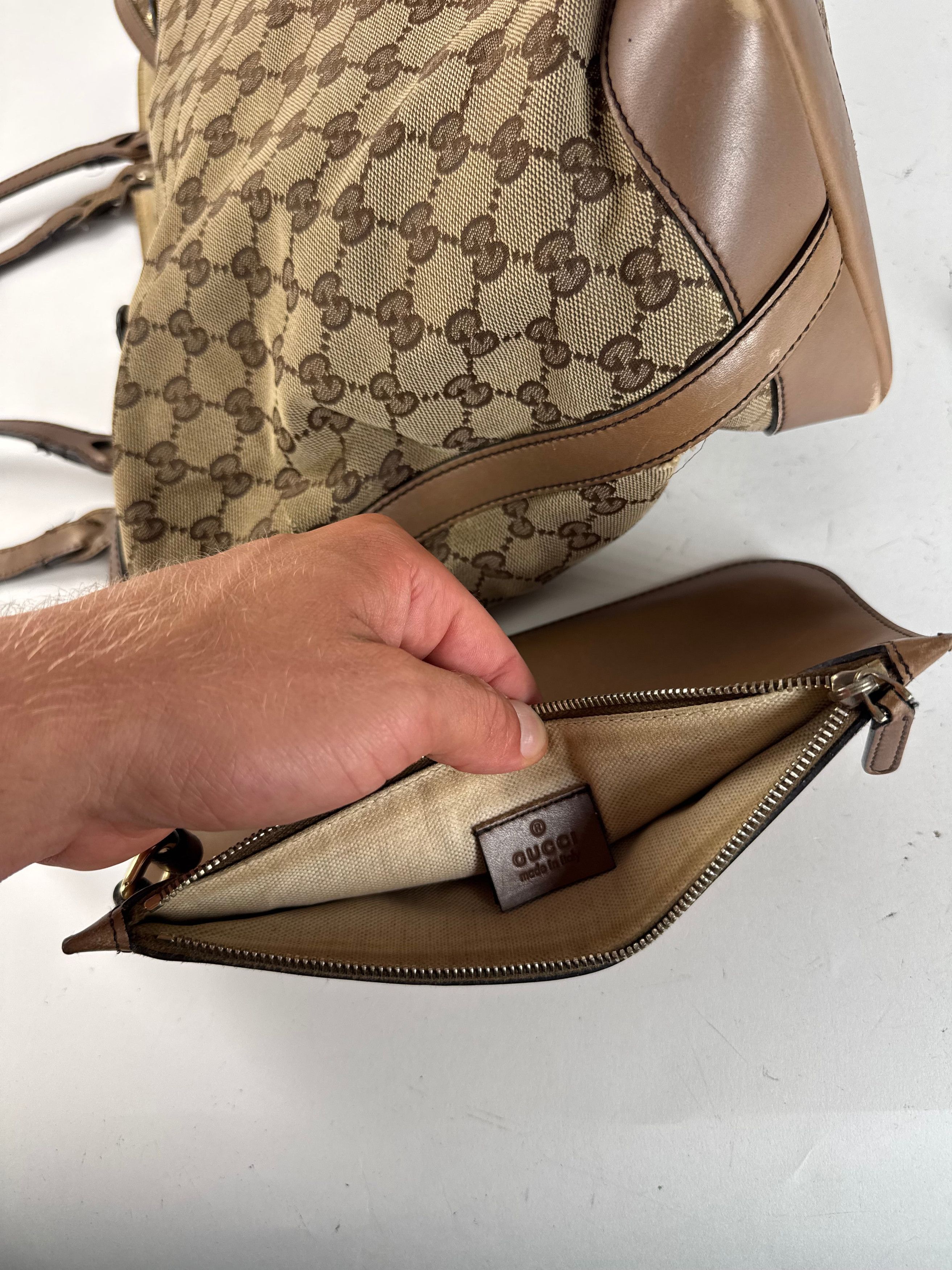 Gucci Vintage Monogramm Shopper Bag Brown beige Size ONE SIZE - 11 Thumbnail