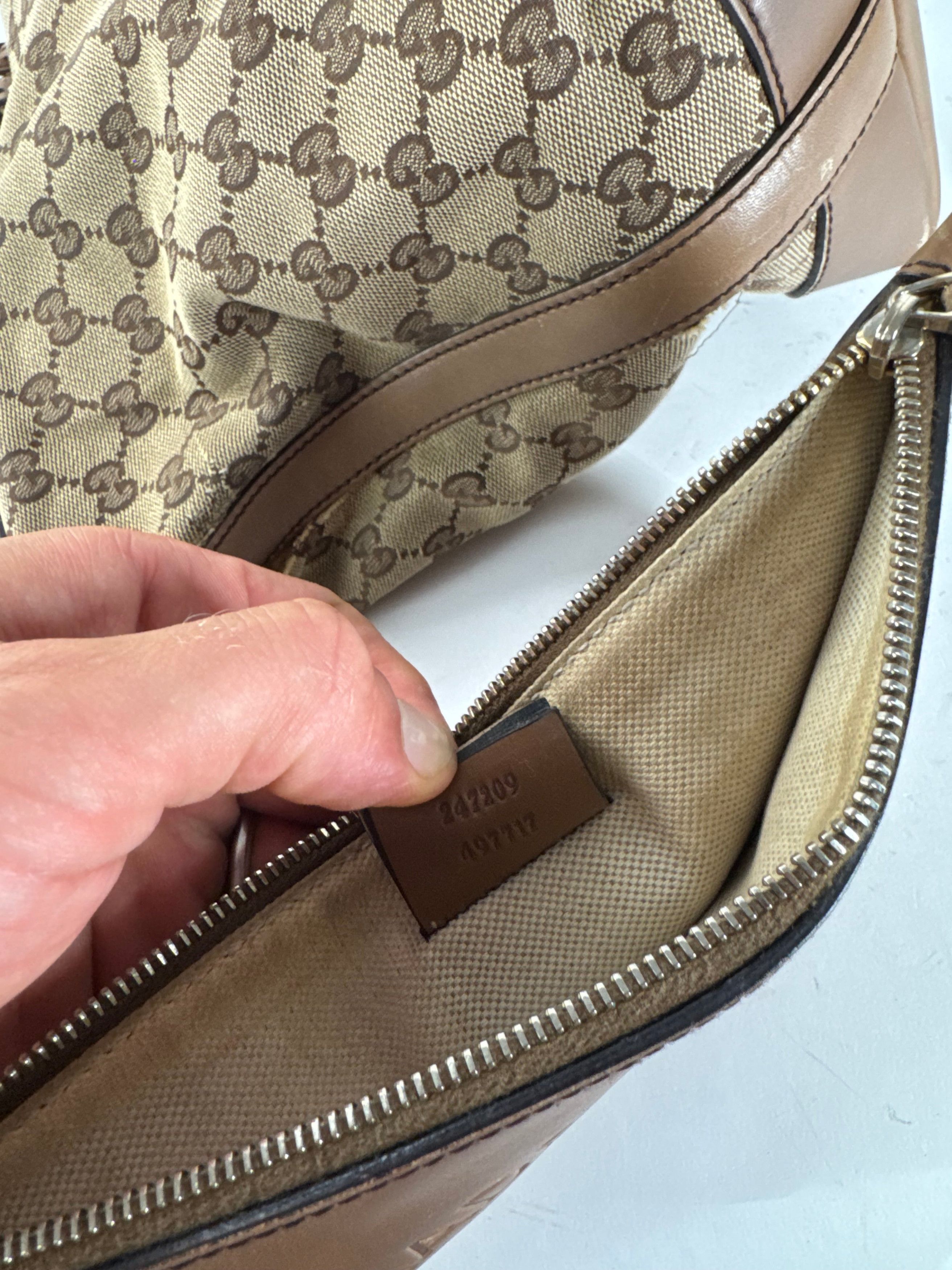 Gucci Vintage Monogramm Shopper Bag Brown beige Size ONE SIZE - 12 Thumbnail