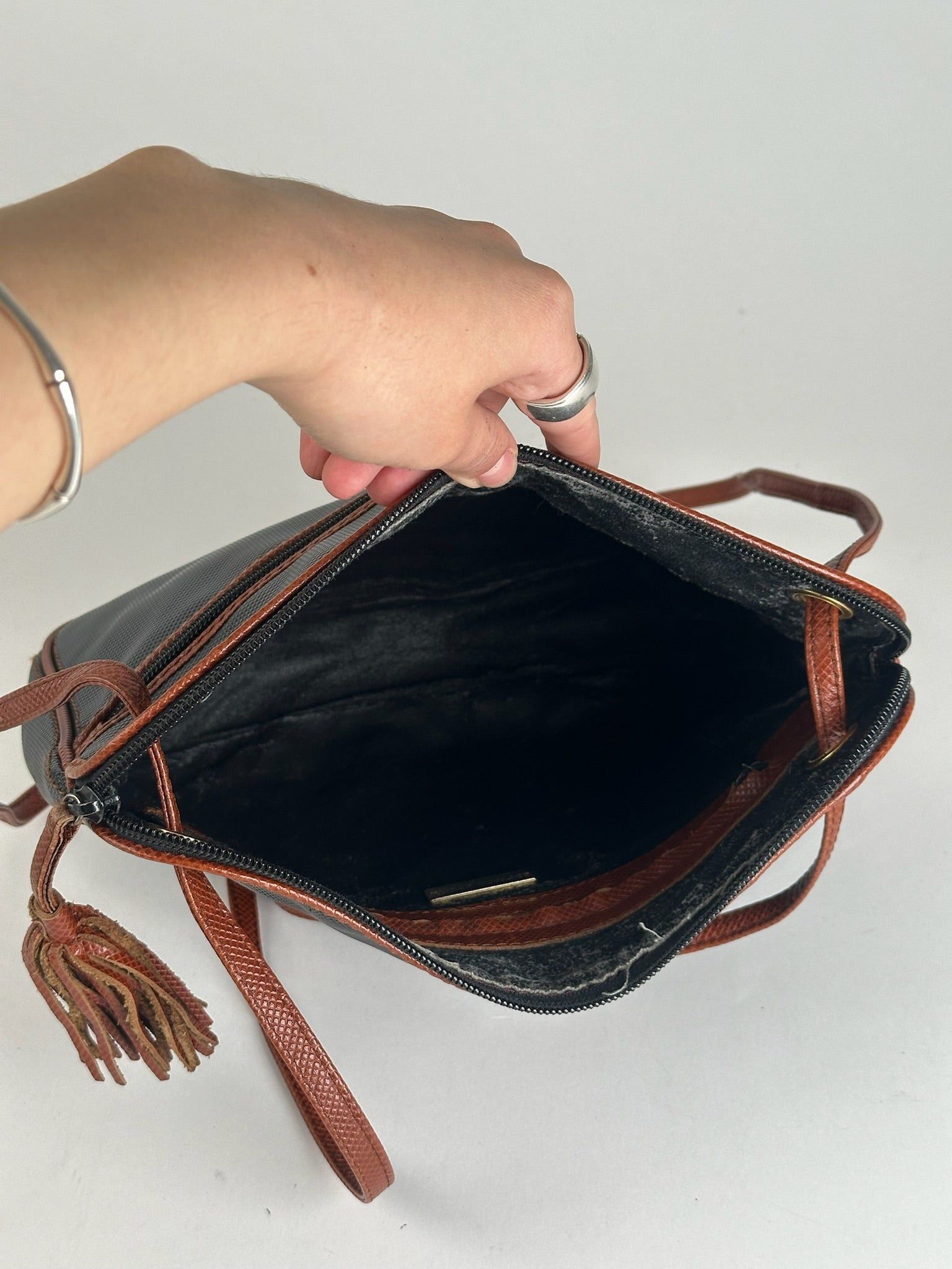 Bottega Veneta Vintage Leather bag brown black Size ONE SIZE - 6 Thumbnail