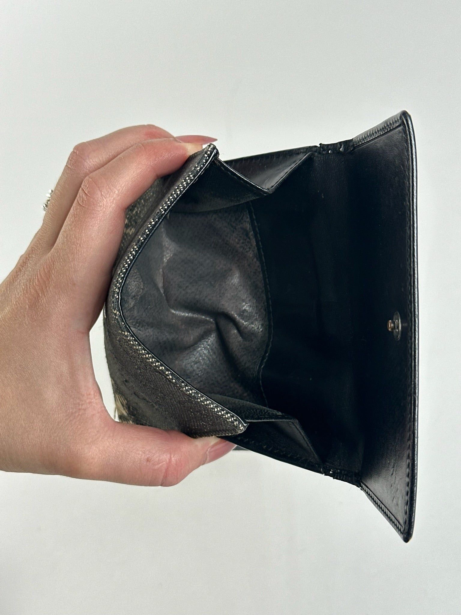 Gucci Vintage Monogram Wallet black grey Jackie Size ONE SIZE - 4 Thumbnail