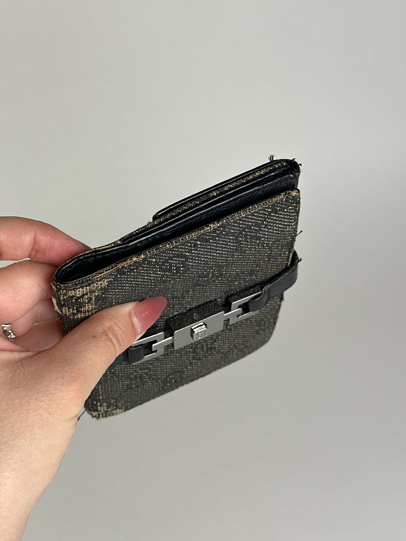 Gucci Vintage Monogram Wallet black grey Jackie Size ONE SIZE - 8 Thumbnail