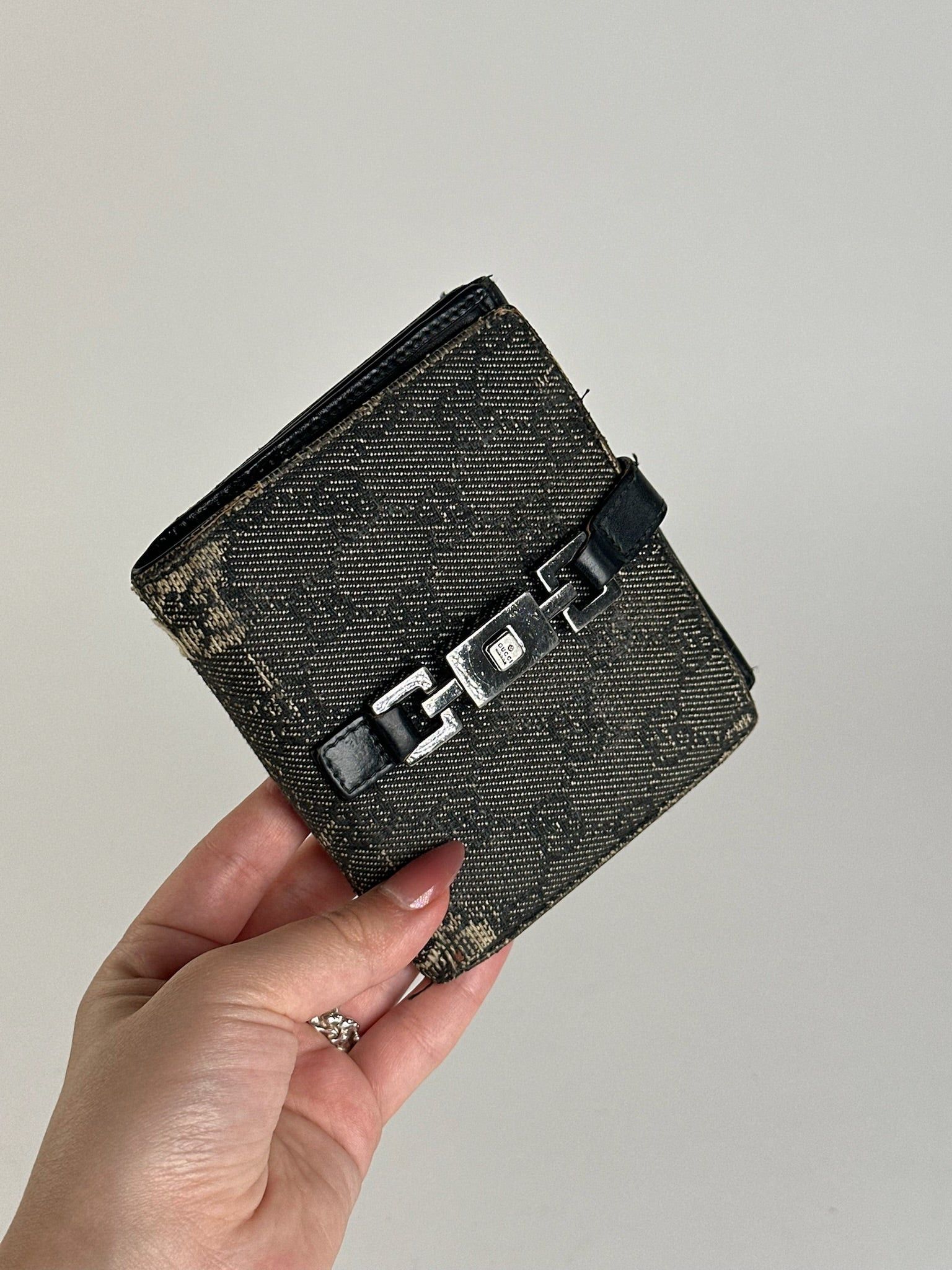 Gucci Vintage Monogram Wallet black grey Jackie Size ONE SIZE - 10 Thumbnail