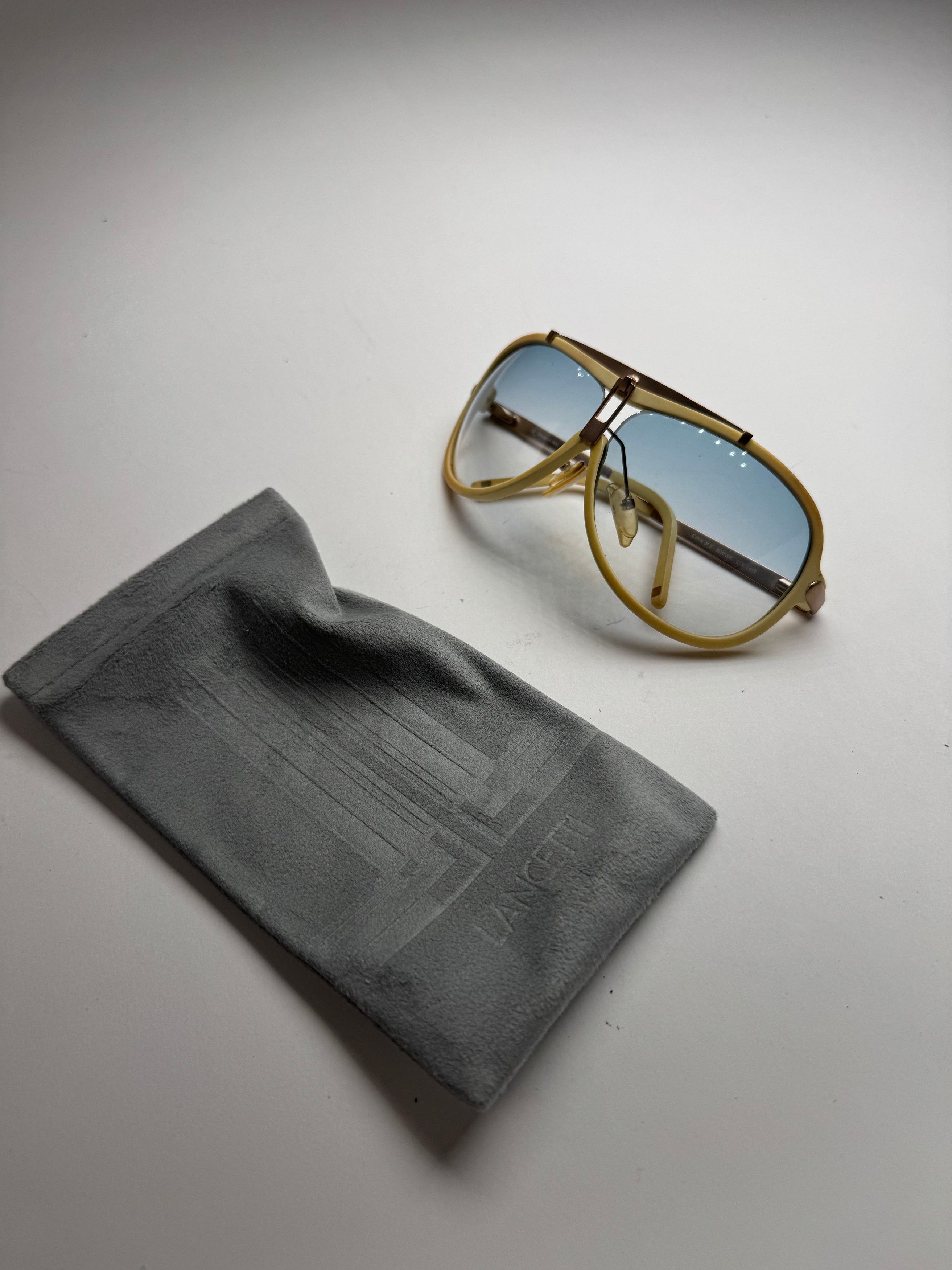 Loewe Vintage Madrid Aviator Sunglasses white Size ONE SIZE - 5 Thumbnail