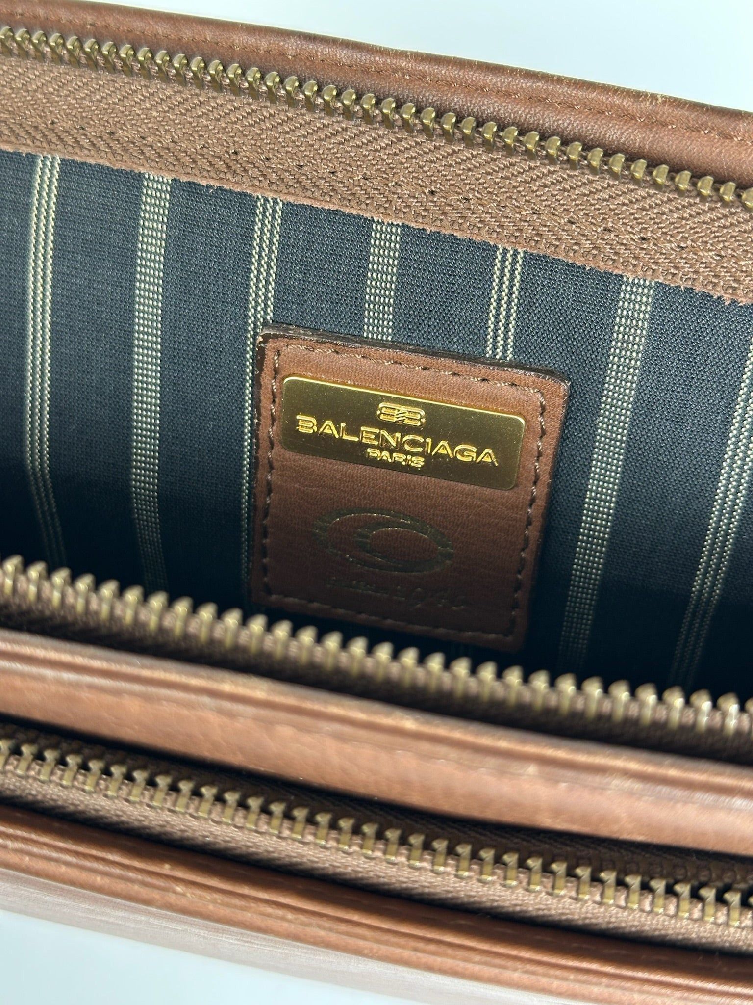 Balenciaga Vintage Leather Clutch/Cosmetic Bag brown Size ONE SIZE - 7 Thumbnail