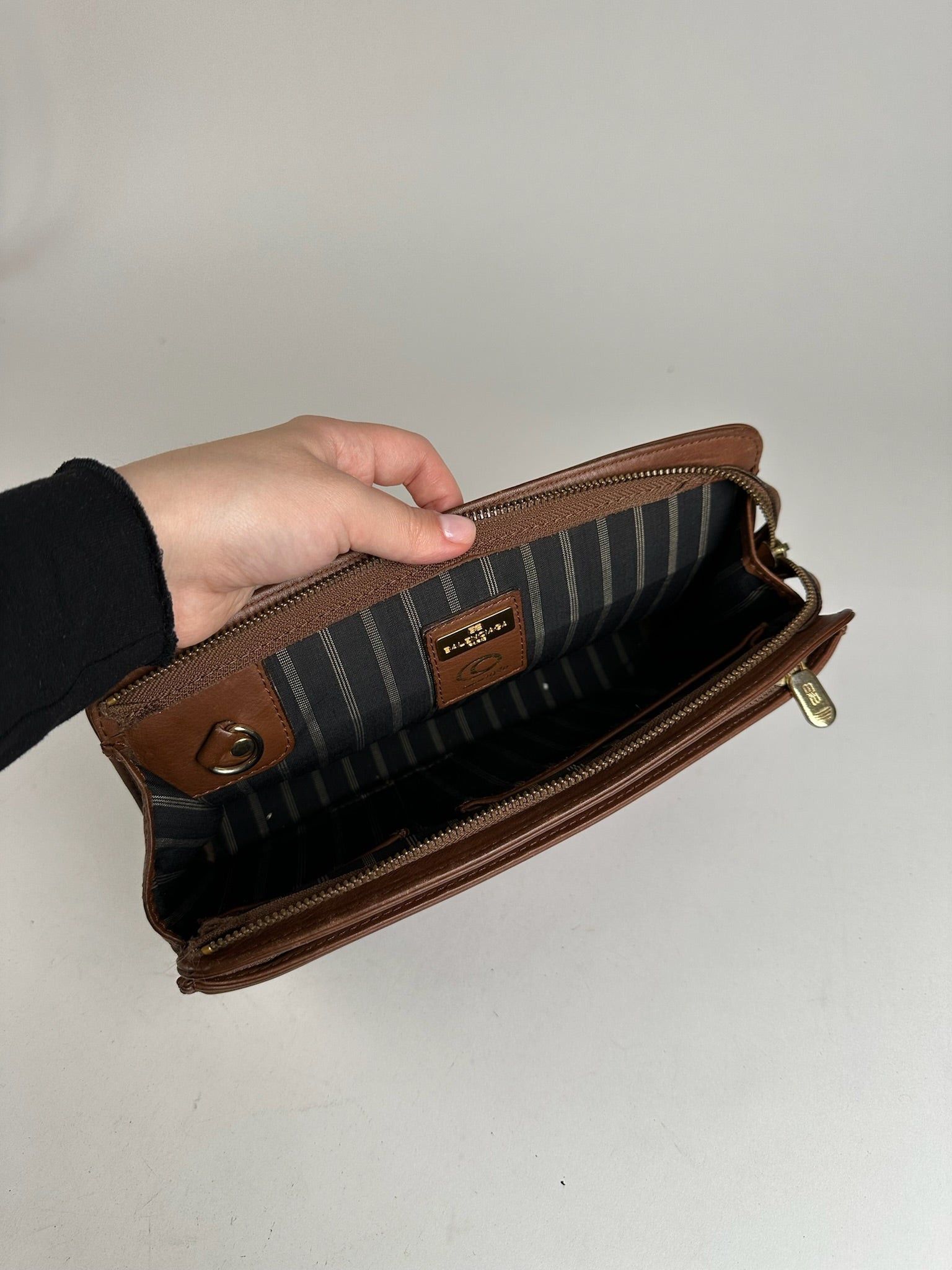 Balenciaga Vintage Leather Clutch/Cosmetic Bag brown Size ONE SIZE - 5 Thumbnail