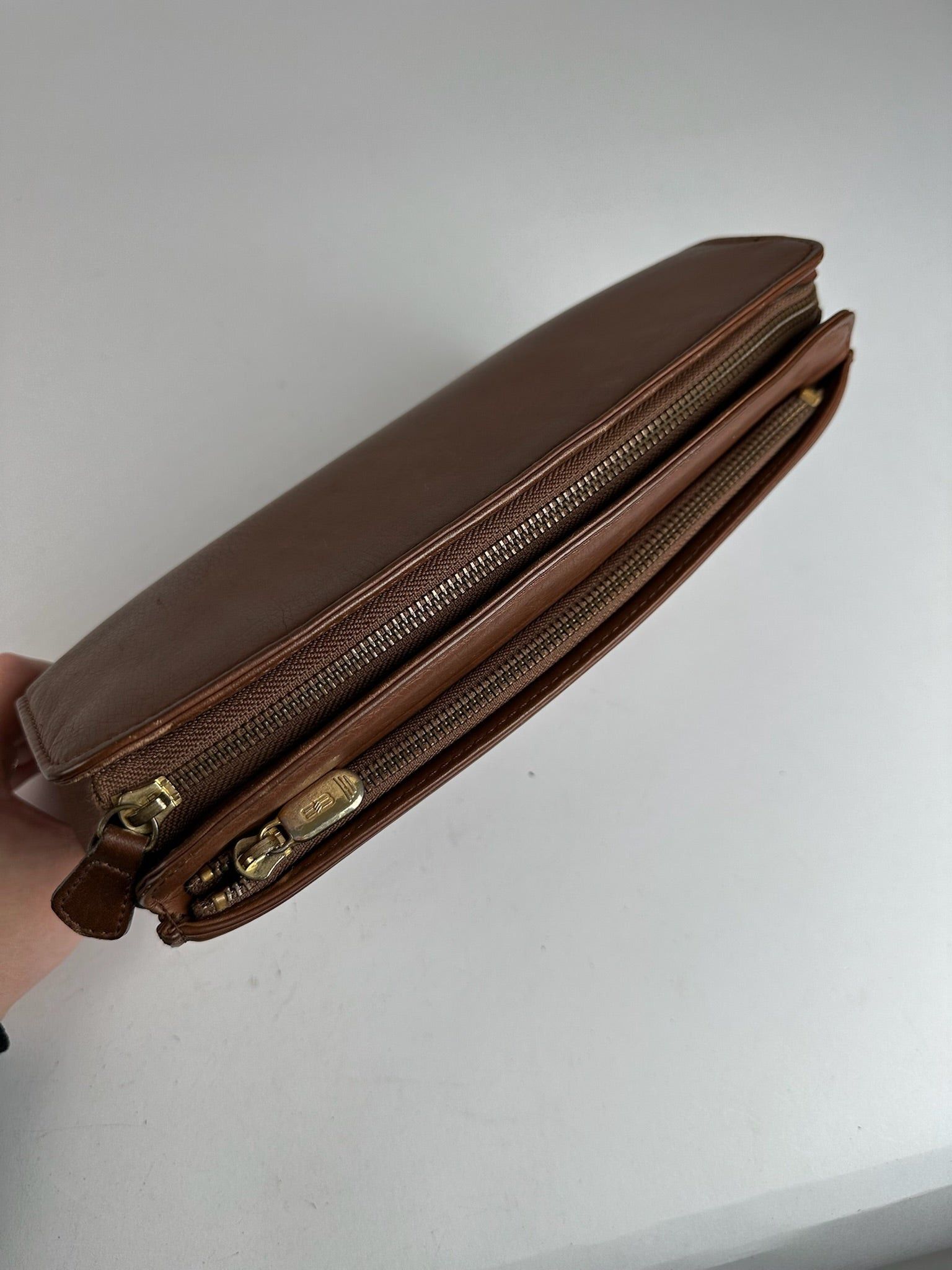 Balenciaga Vintage Leather Clutch/Cosmetic Bag brown Size ONE SIZE - 8 Thumbnail