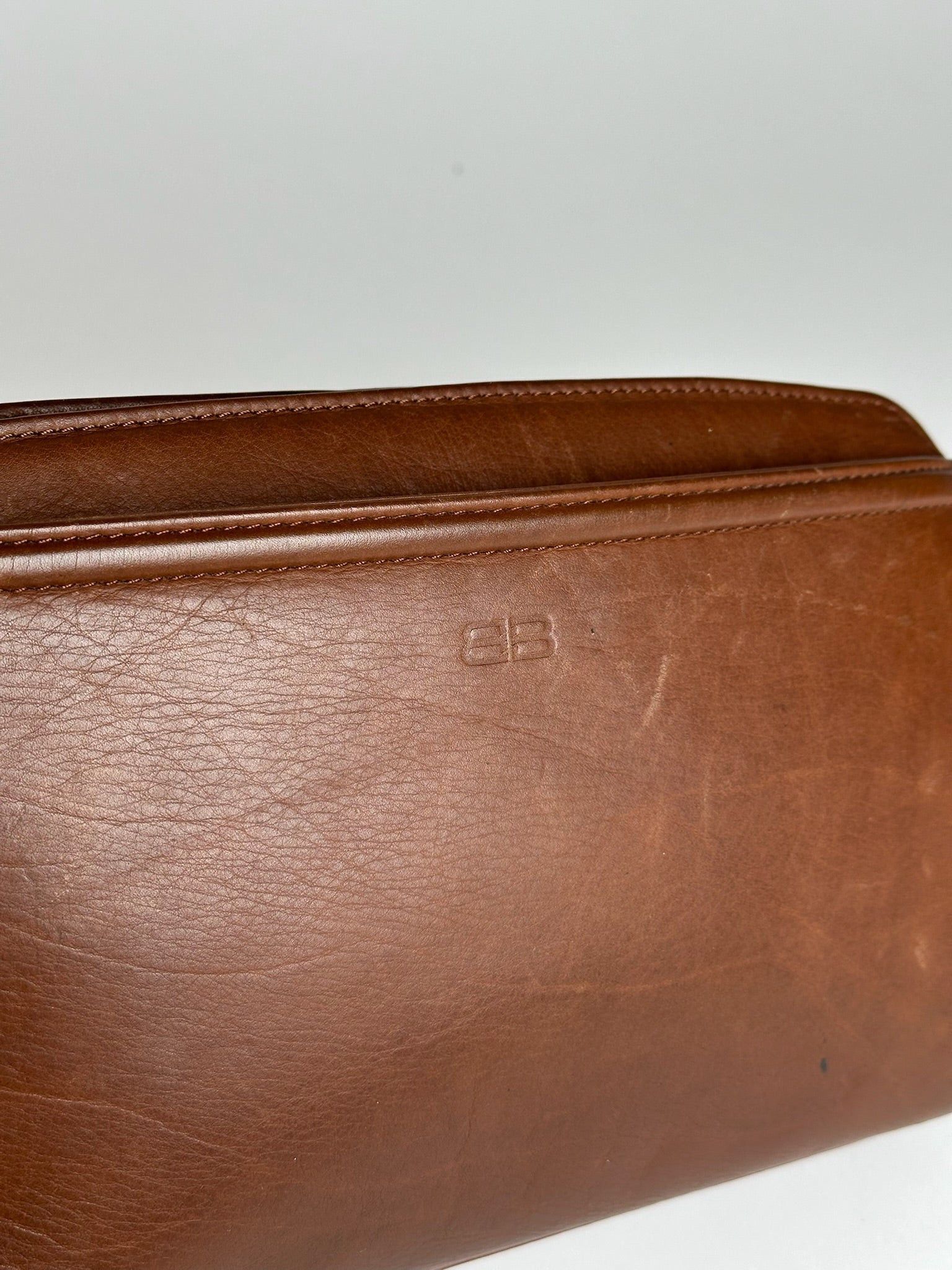 Balenciaga Vintage Leather Clutch/Cosmetic Bag brown Size ONE SIZE - 2 Thumbnail