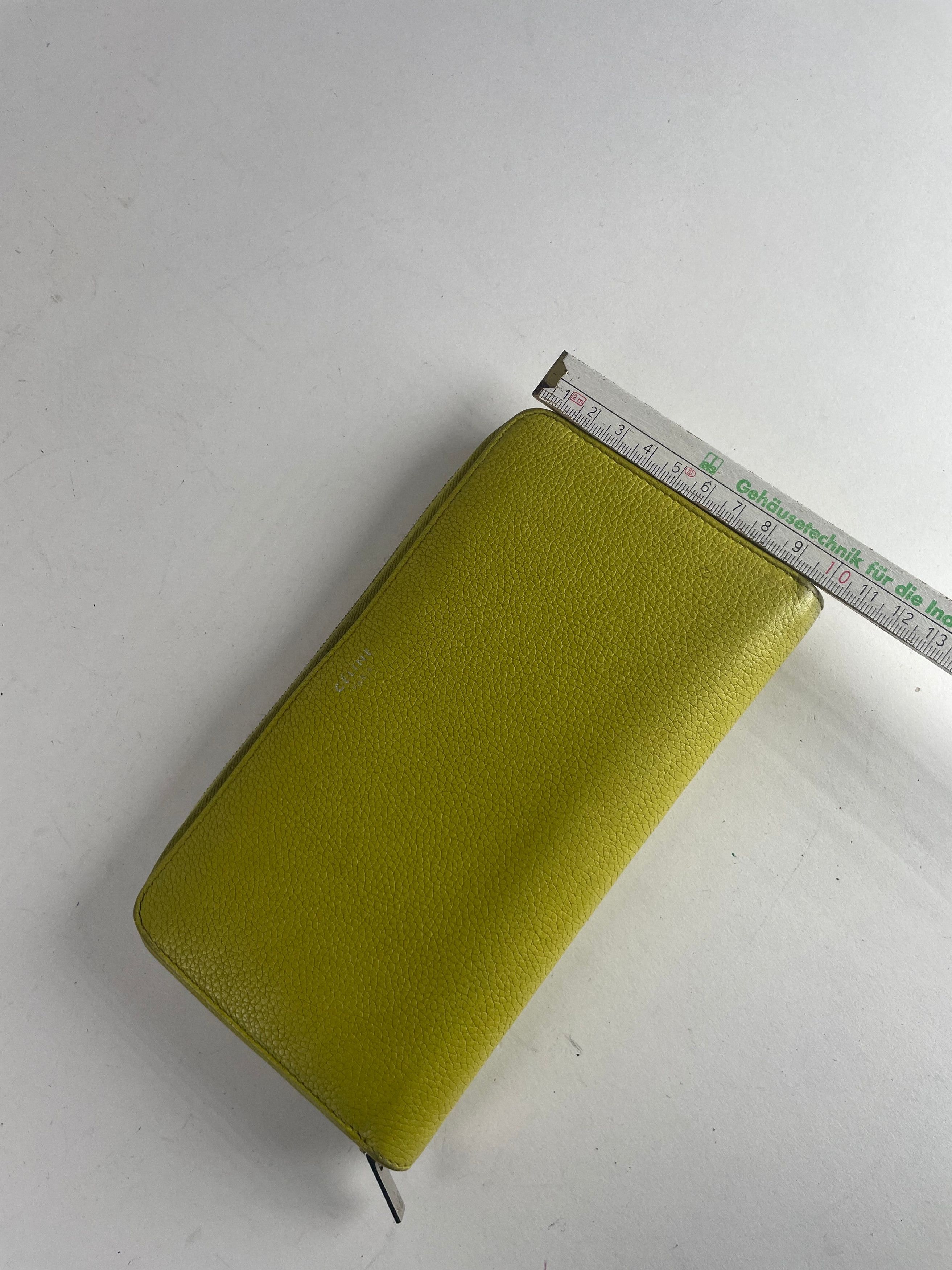 Celine Vintage Paris Zuppy Leather Wallet Neon Green Size ONE SIZE - 10 Thumbnail