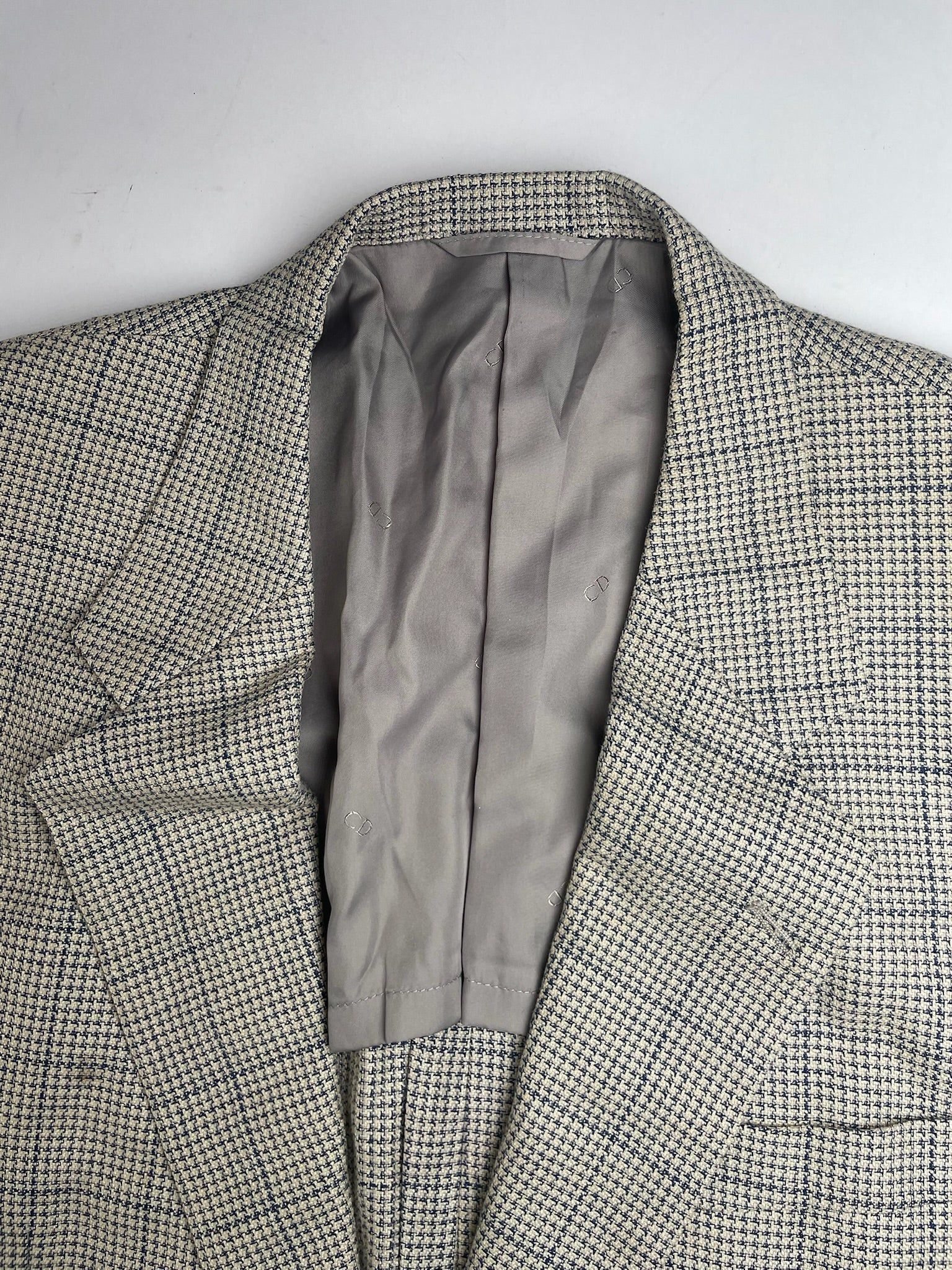 Dior Vintage Checked Trenchcoat / Blazer black grey Size L / US 10 / IT 46 - 9 Thumbnail