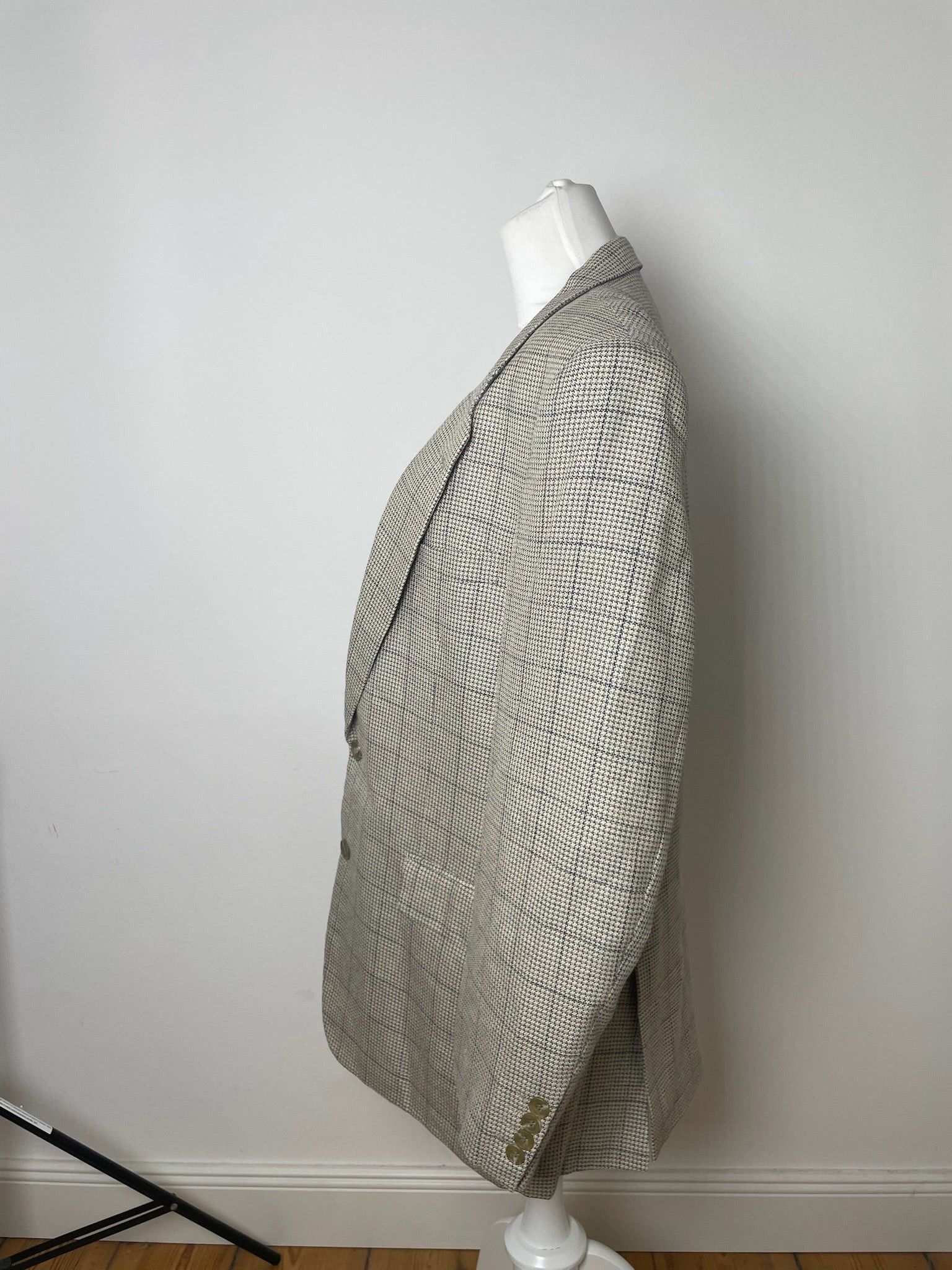 Dior Vintage Checked Trenchcoat / Blazer black grey Size L / US 10 / IT 46 - 6 Thumbnail