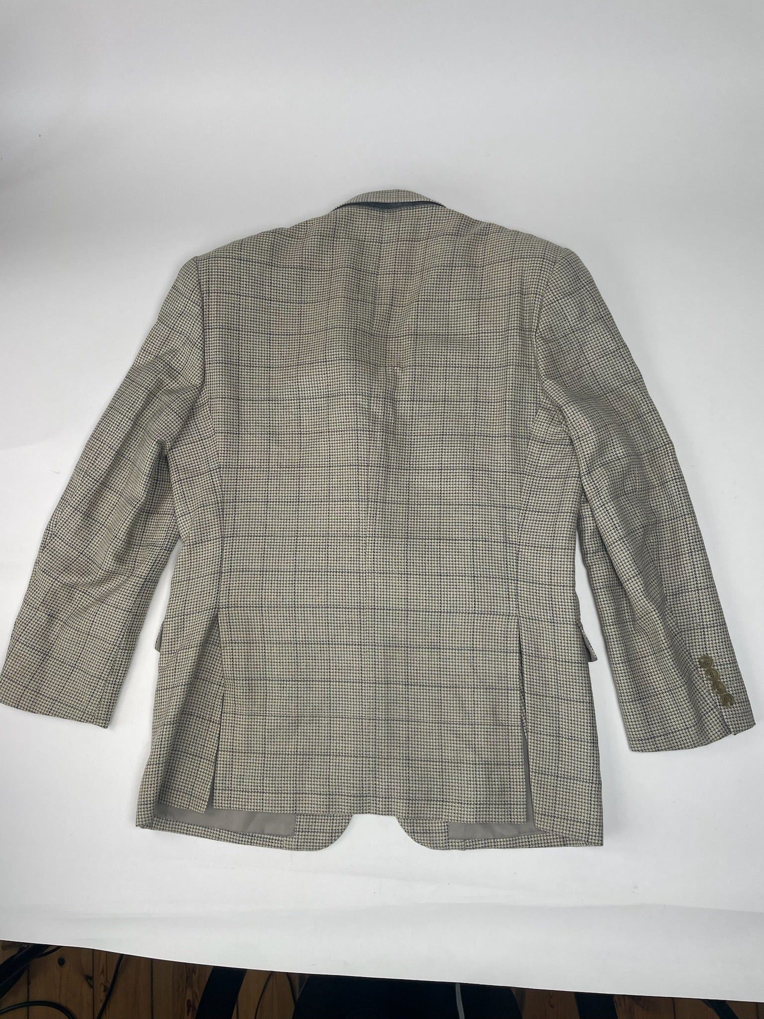 Dior Vintage Checked Trenchcoat / Blazer black grey Size L / US 10 / IT 46 - 8 Thumbnail