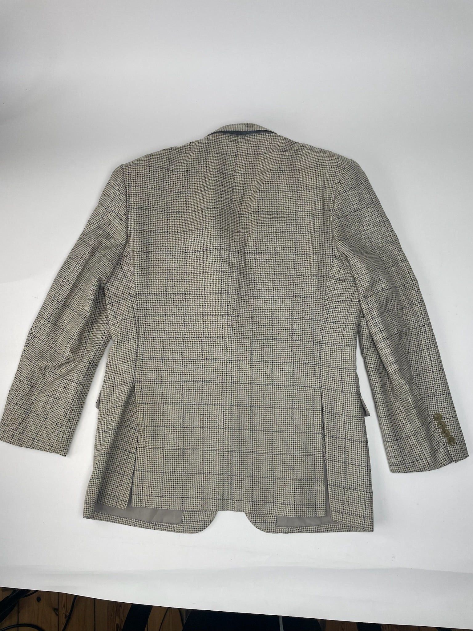 Dior Vintage Checked Trenchcoat / Blazer black grey Size L / US 10 / IT 46 - 3 Thumbnail