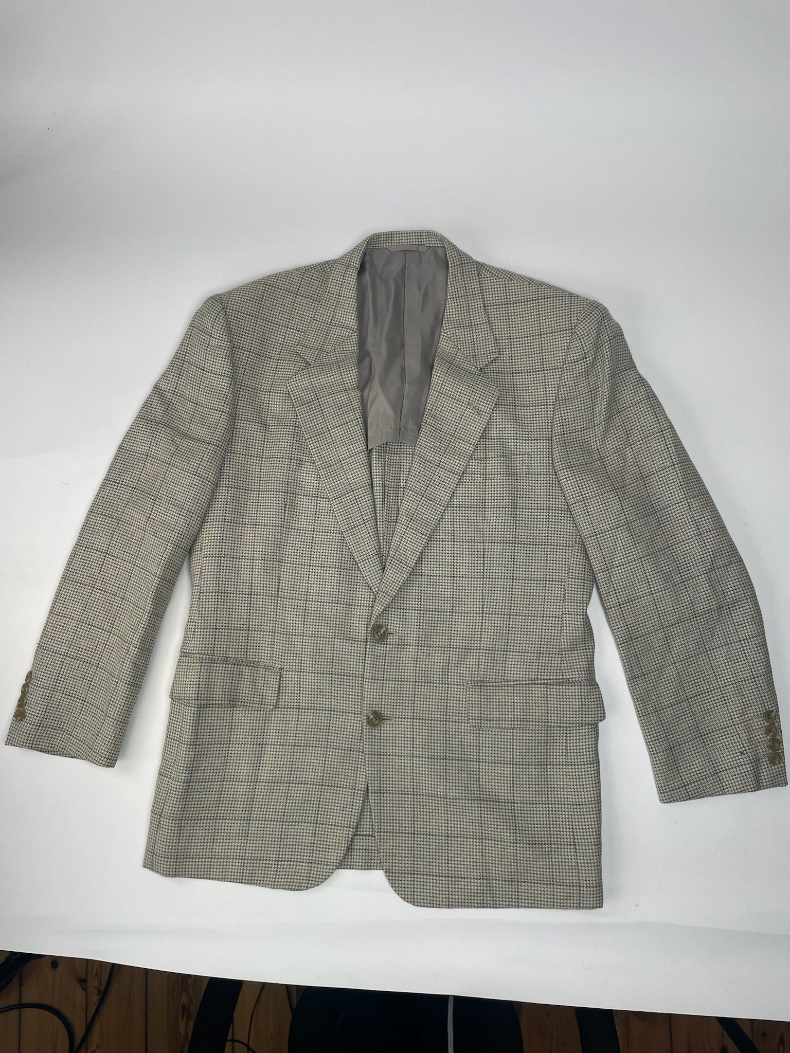 Dior Vintage Checked Trenchcoat / Blazer black grey Size L / US 10 / IT 46 - 12 Thumbnail