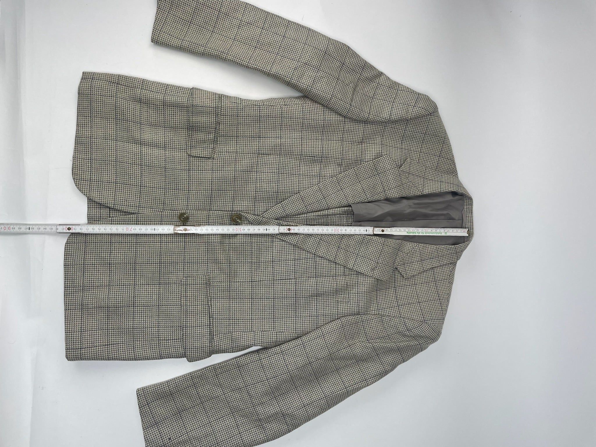 Dior Vintage Checked Trenchcoat / Blazer black grey Size L / US 10 / IT 46 - 14 Thumbnail