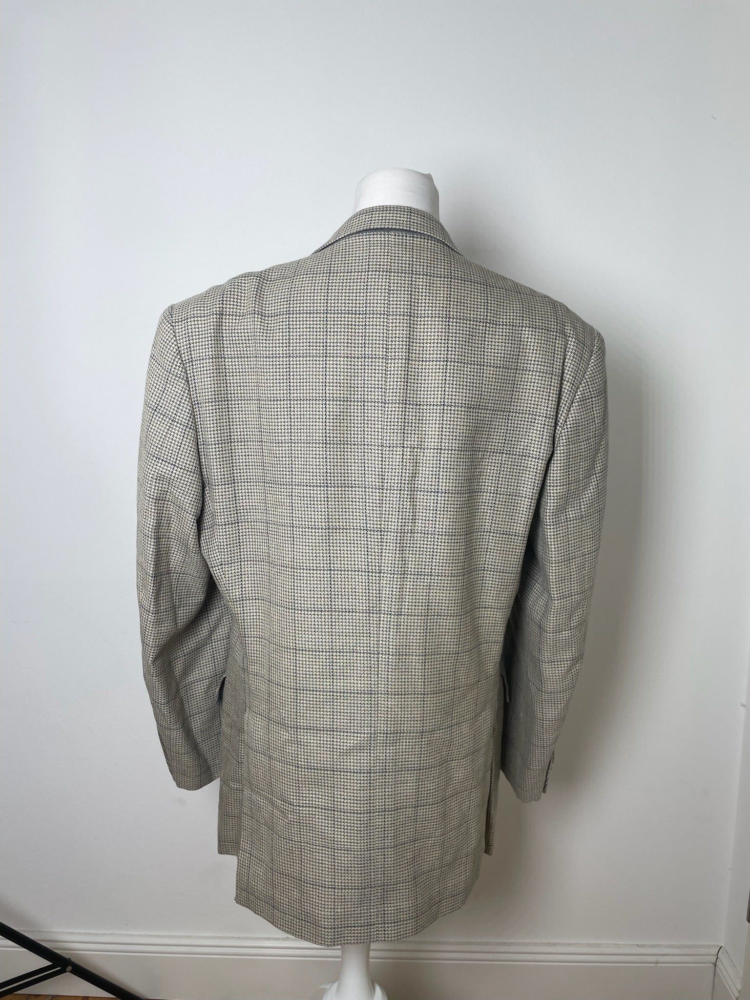 Dior Vintage Checked Trenchcoat / Blazer black grey Size L / US 10 / IT 46 - 5 Thumbnail