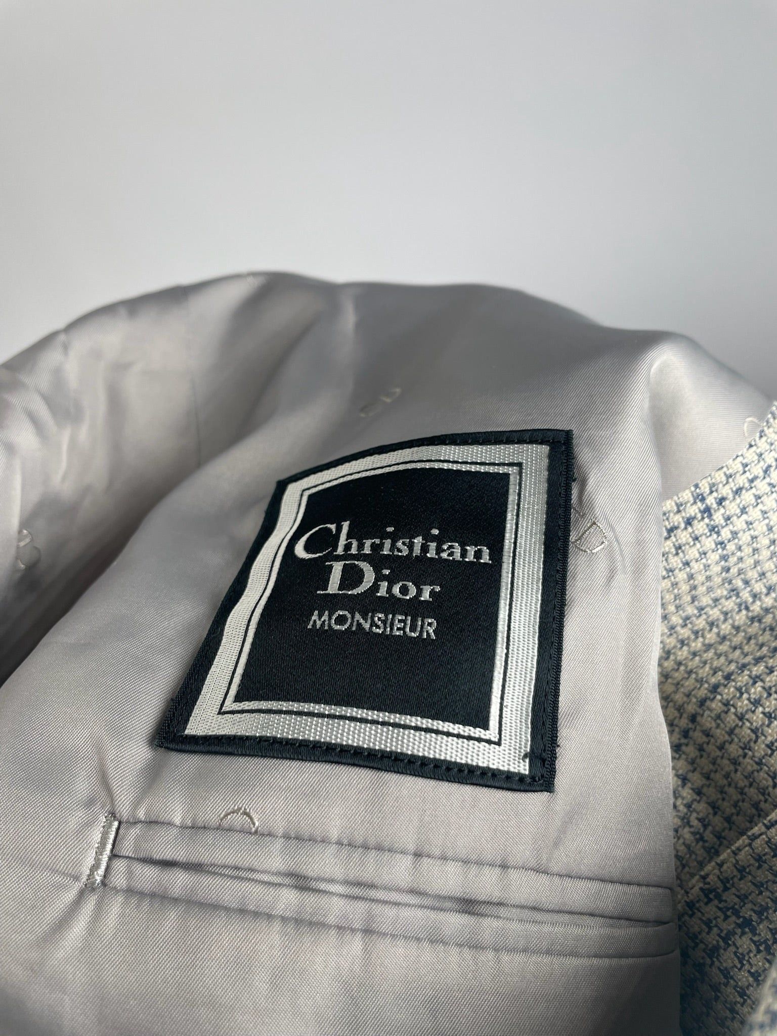 Dior Vintage Checked Trenchcoat / Blazer black grey Size L / US 10 / IT 46 - 4 Thumbnail