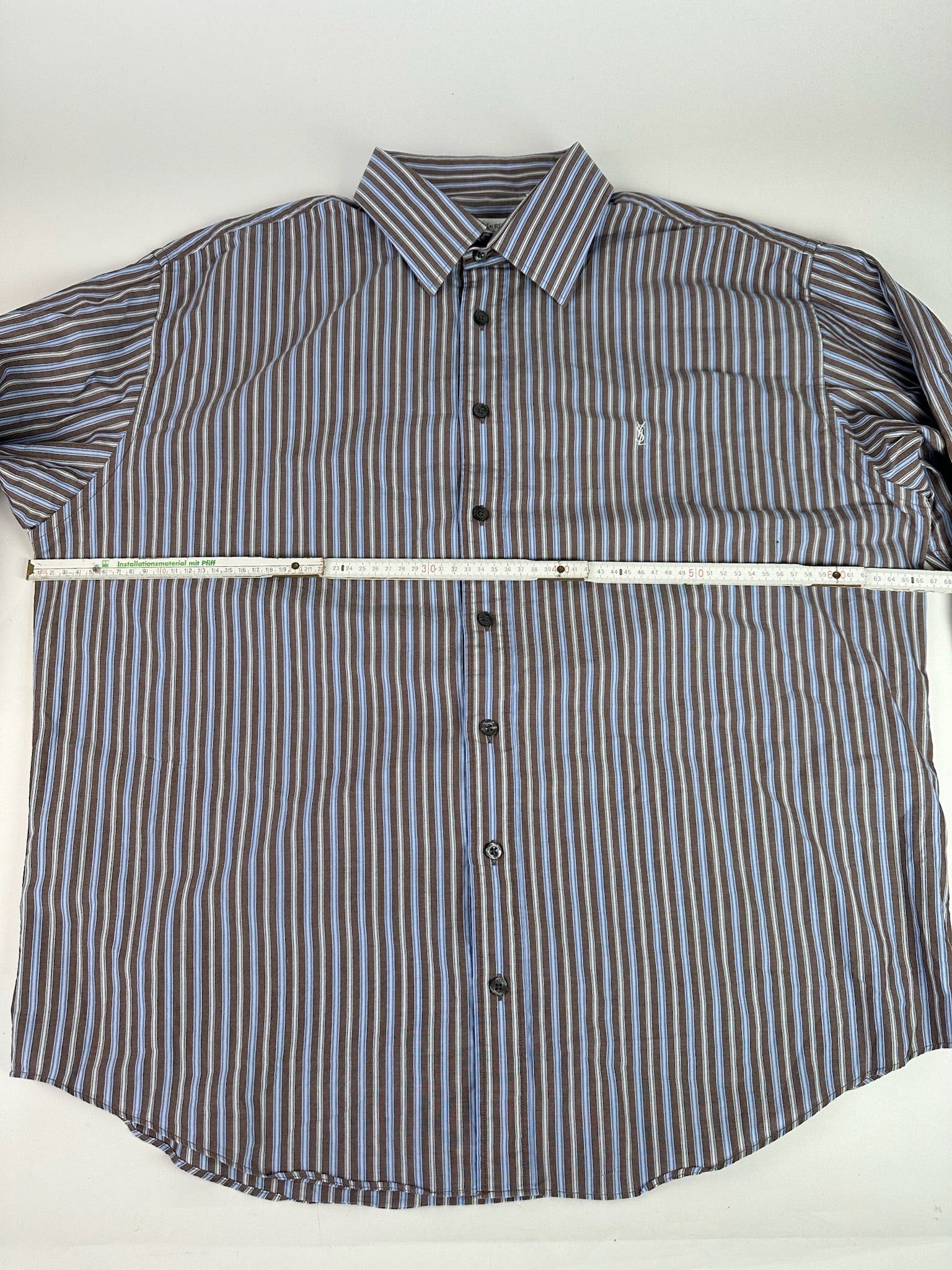 Other Vintage Yves Sainr Laurent Striped Shirt Size XL / US 12-14 / IT 48-50 - 4 Thumbnail