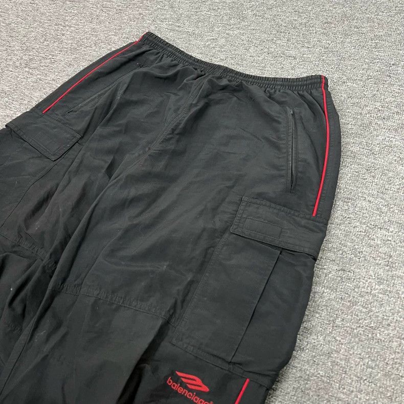 Balenciaga Balenciaga 3B Black Red Track Pants - dmc Size US 30 / EU 46 - 4 Thumbnail